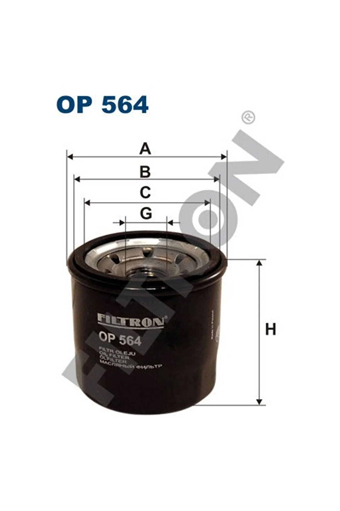 OP564-YAĞ Filtresi Daıhatsu Yrv 1.3 87HP 00