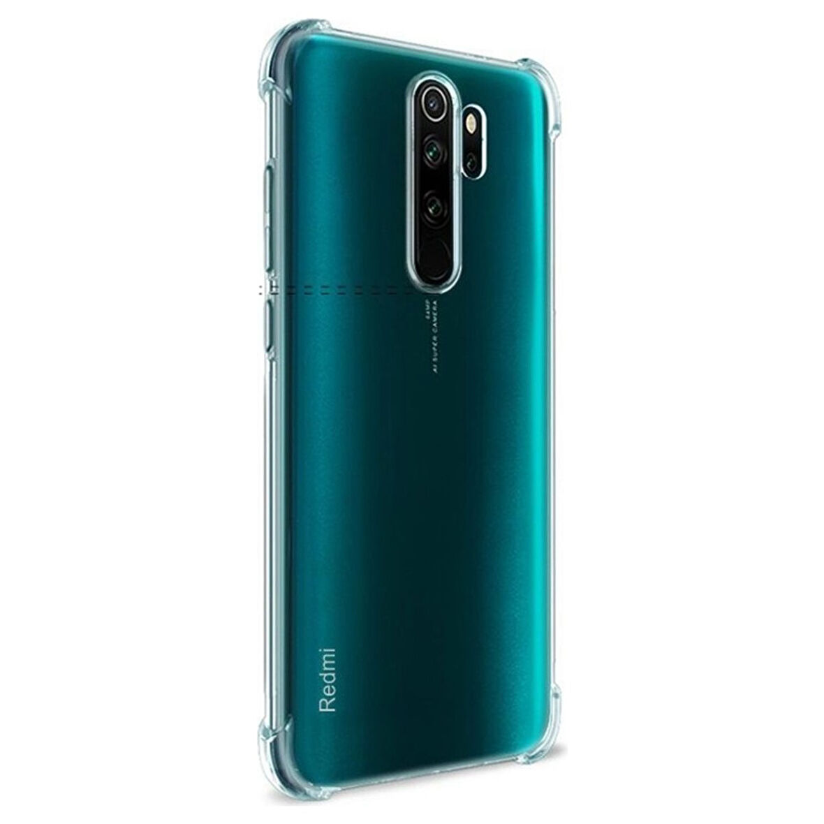 Teleplus Xiaomi Redmi Note 8 Pro Kılıf Antishock Ultra Koruma Sert Kapak Şeffaf