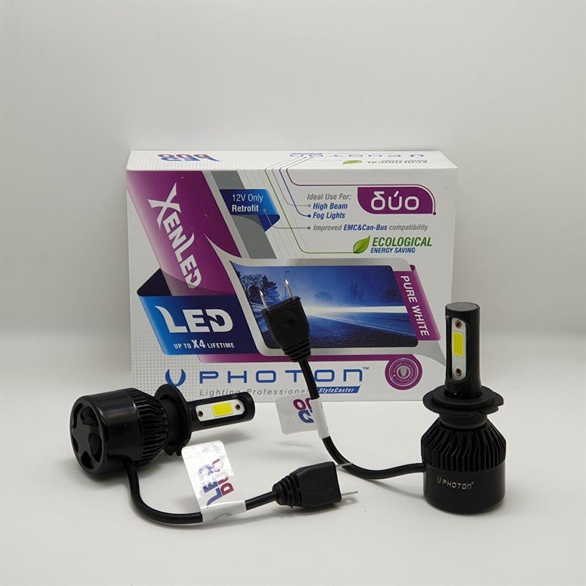 Duo LED H7 Xenon Şimşek Etkili Beyaz LED