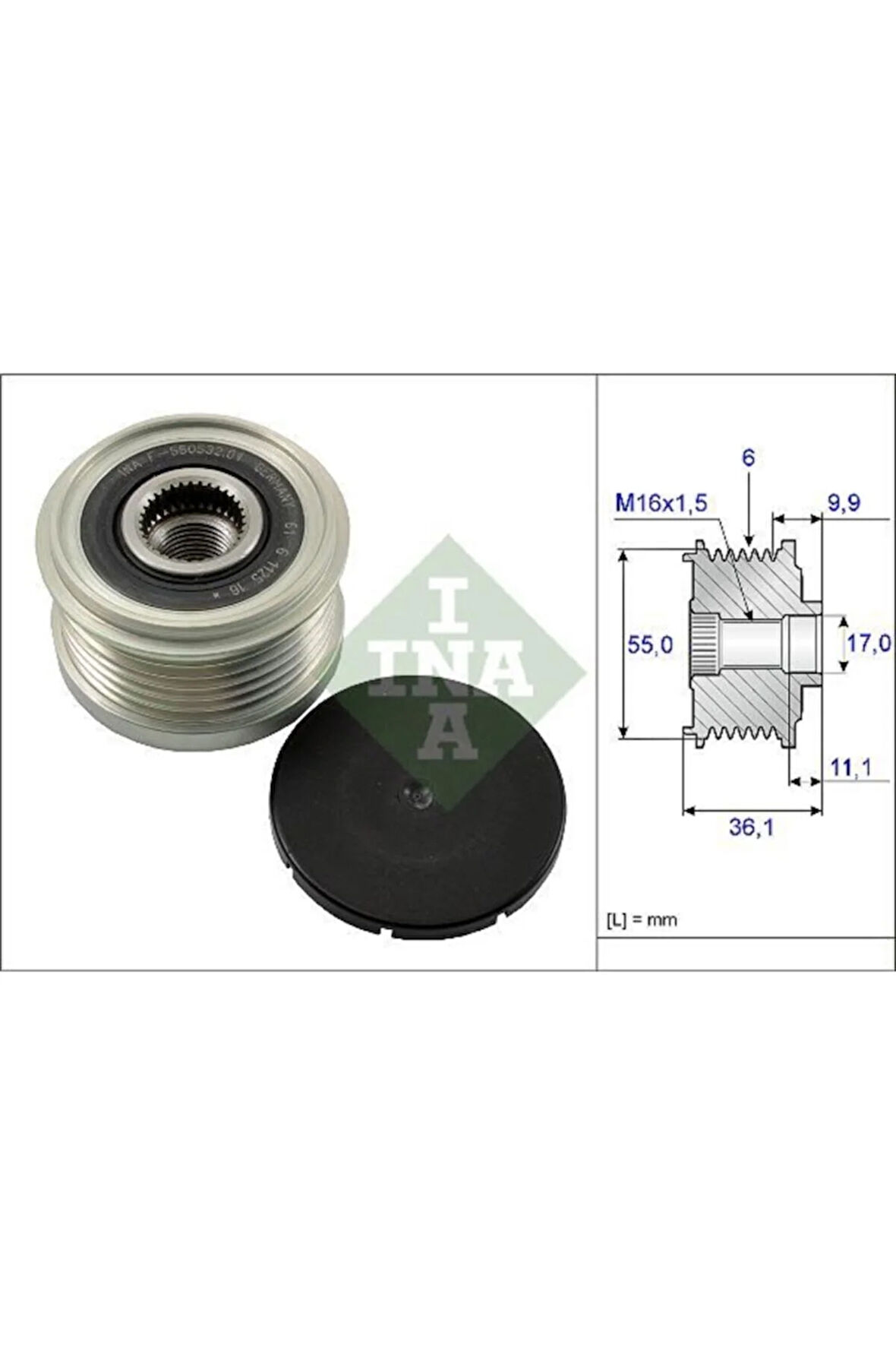 Alternatör Kasnağı Rulmanlı Boxer-jumper-ducato 06 Daıly 99 3.0 Dmtj-hdı 6 Kanal