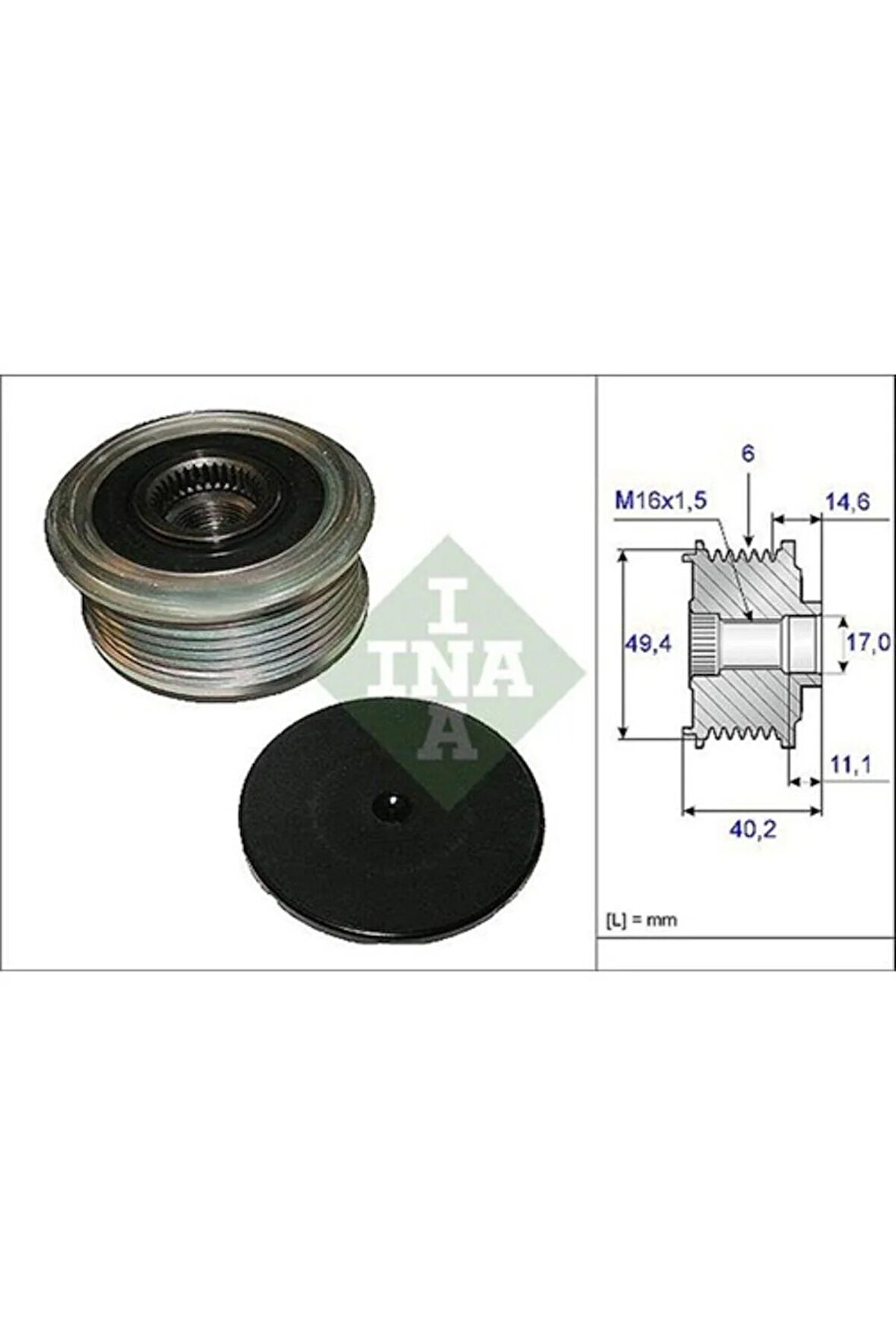 ALTERNATÖR KASNAĞI POLO A4 A6 T6 AMAROK GOLF6 1.6 2.0 TDI CAGA CDCA CLHA CLHB