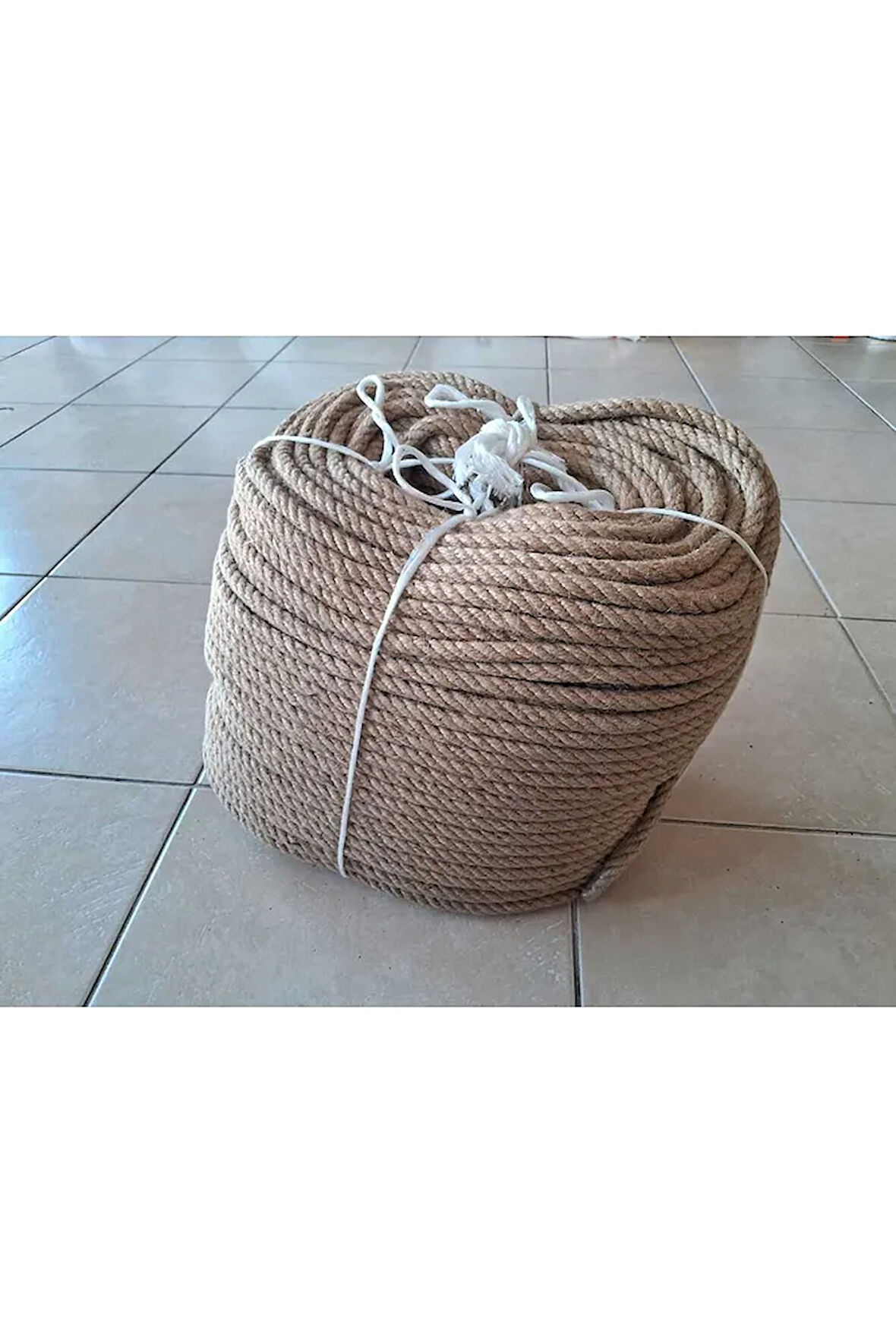 JÜT HALAT 5 METRE HASIR HALAT 8 MM KENDİR HALAT İP DEKORATİF JÜT DOĞAL HALAT