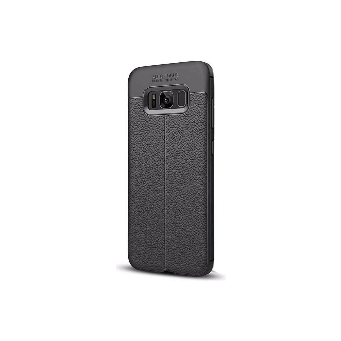 Teleplus Samsung Galaxy S8 Kılıf Niss Silikon Deri Görünümlü Siyah