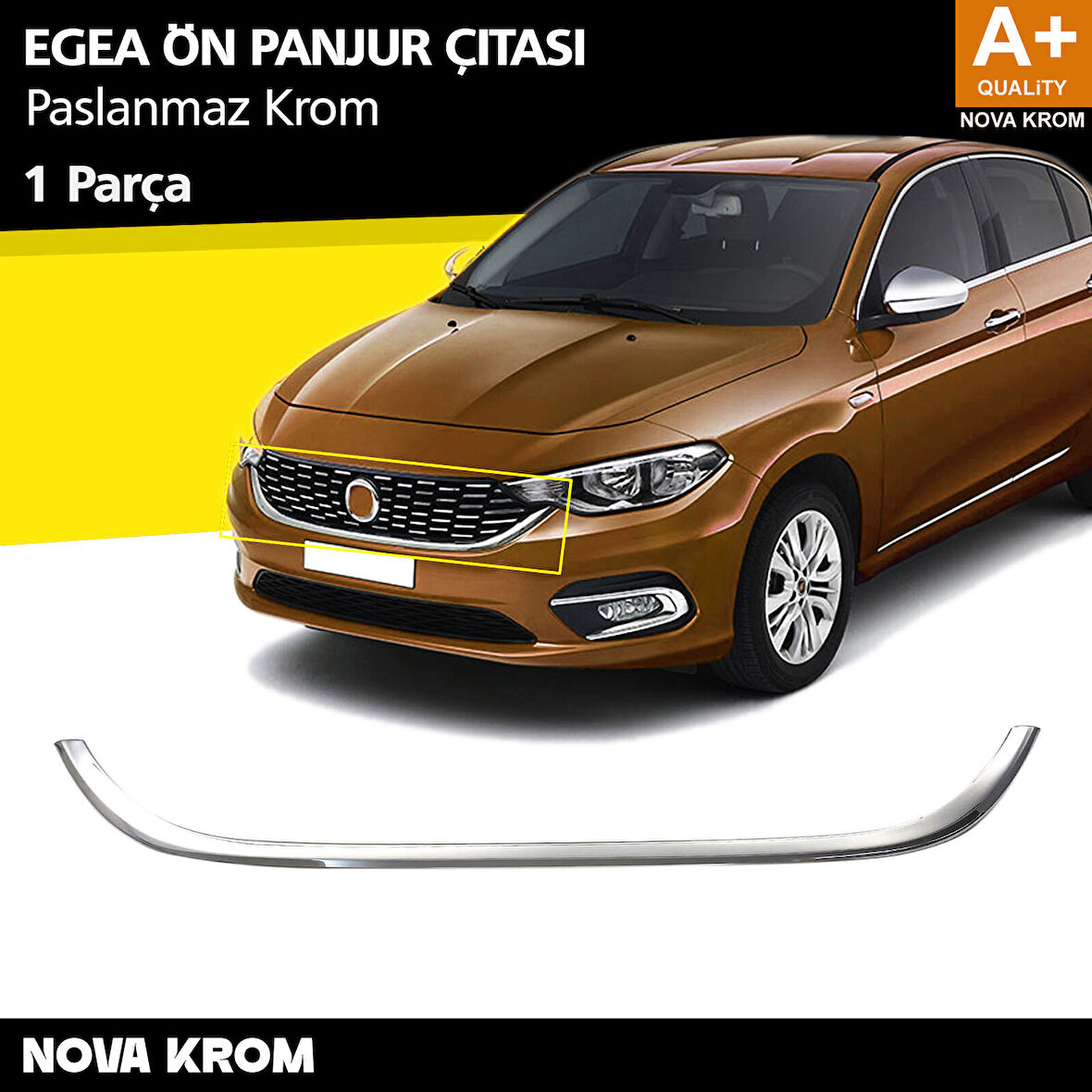 Fiat Egea Krom Ön Panjur Çıtası 2015-2020