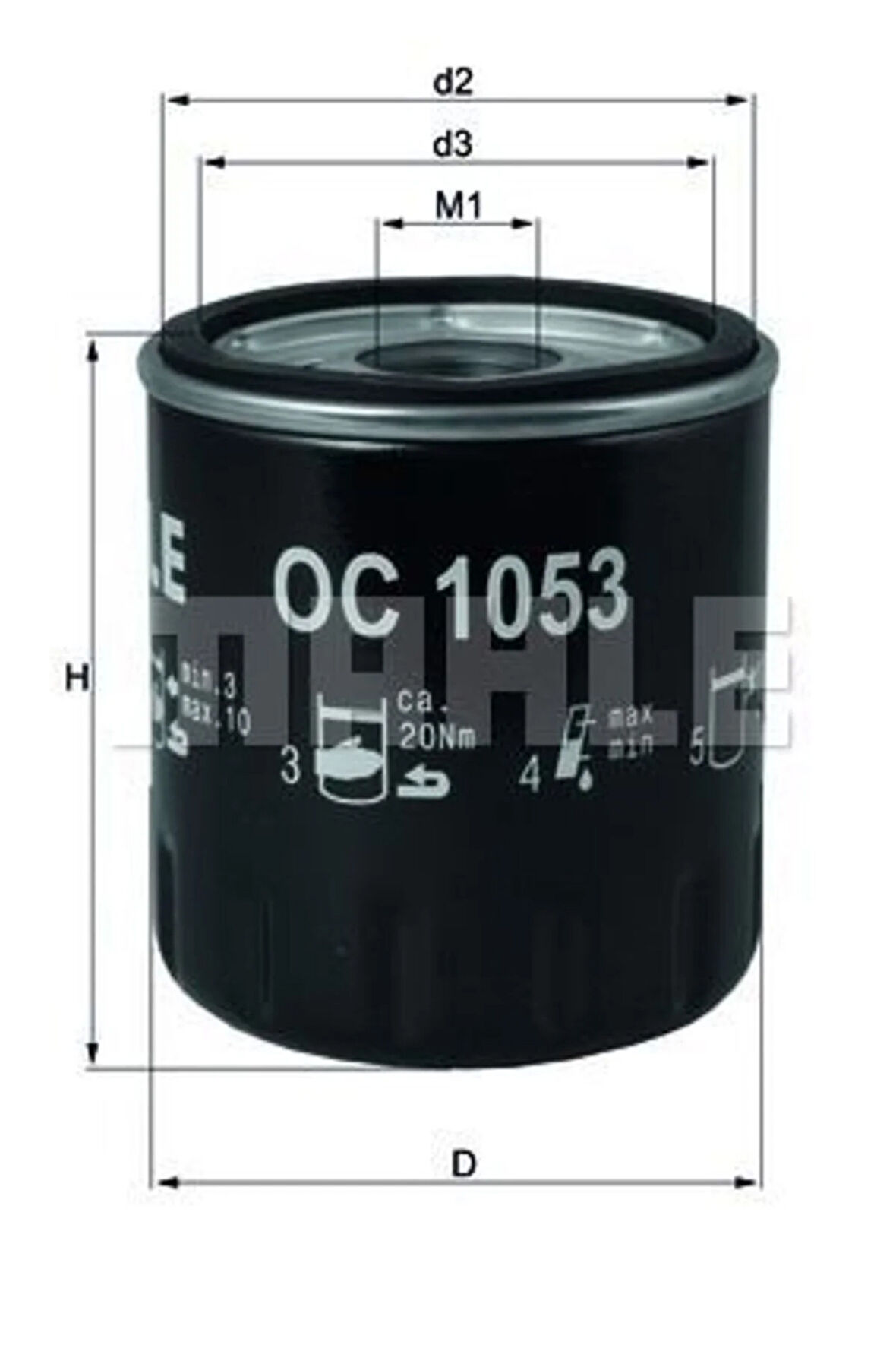 Mahle Oc1053 Yağ Filtresi Vw Transporter T5-multıvan V 2.0 09 Volkswagen-audı-seat-skoda T5