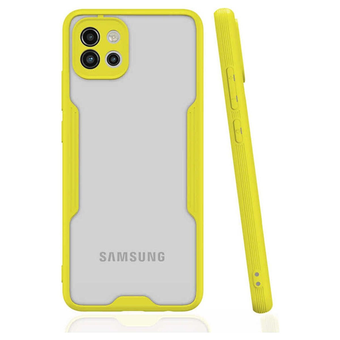 Teleplus Samsung Galaxy A03 Kılıf Parfe Korumalı Ince Çerçeveli Silikon Koyu