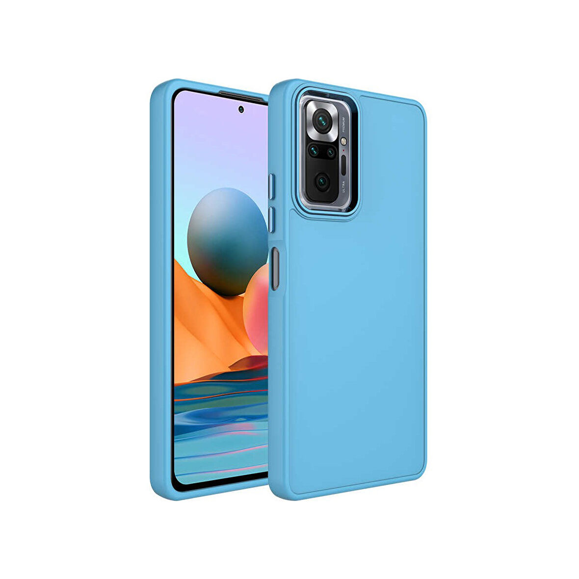 Teleplus Xiaomi Redmi Note 10 Pro Kılıf Luna Buton Tuşlu Soft Silikon
