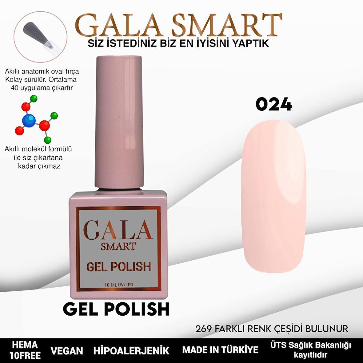 GALA SMART KLASİK SERİ KALICI OJE 024