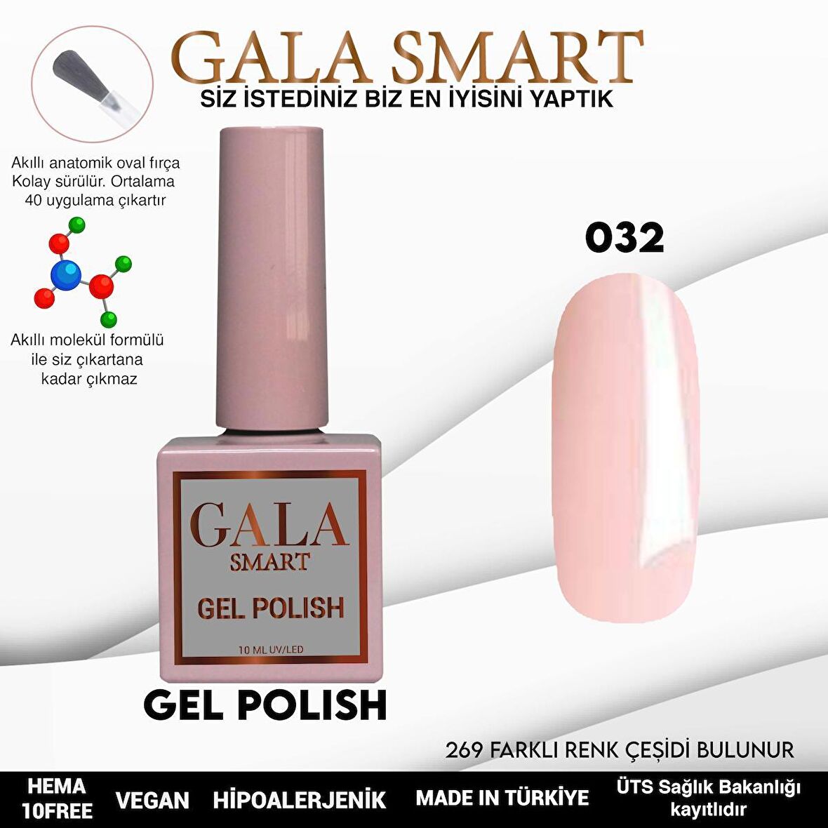 GALA SMART KLASİK SERİ KALICI OJE 032