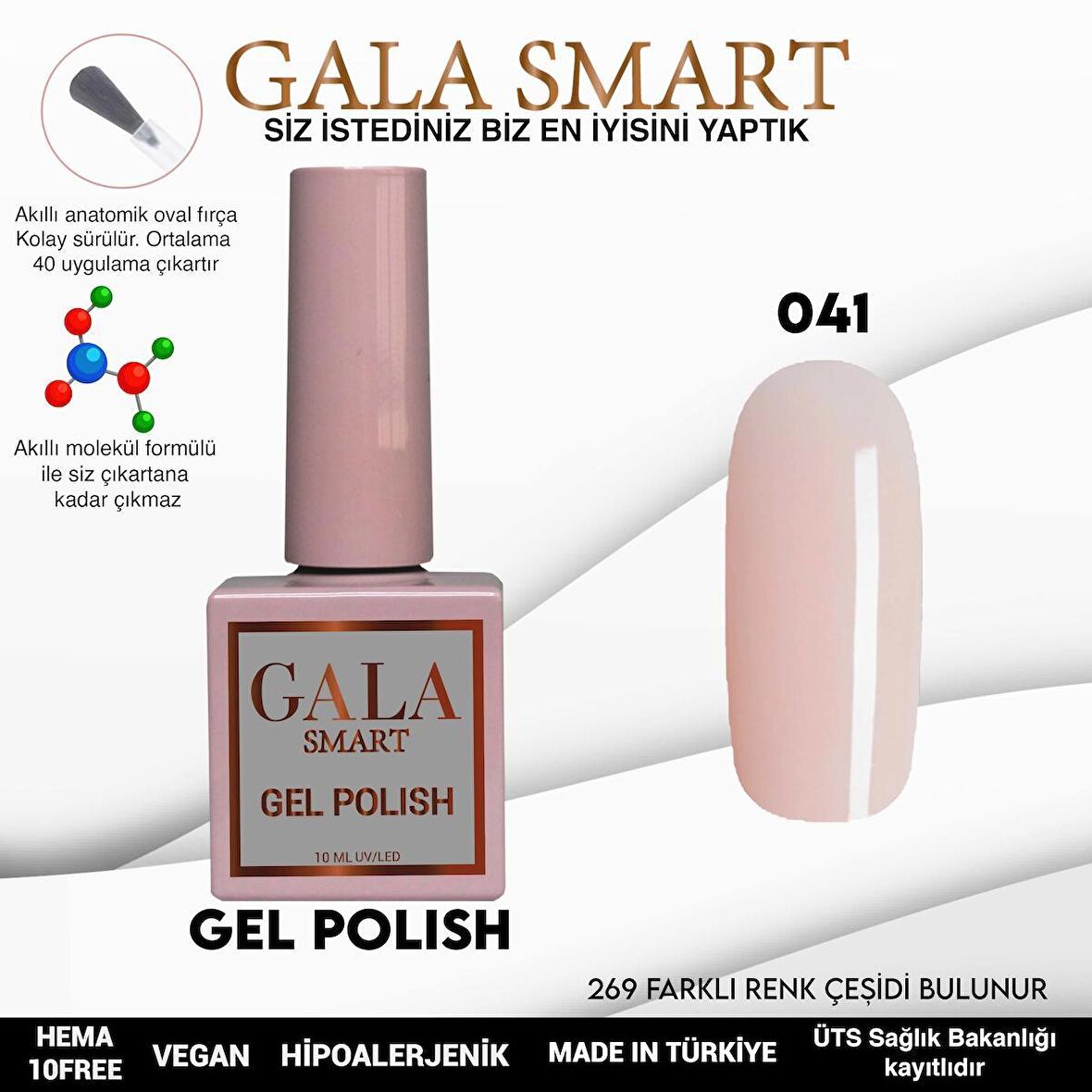 GALA SMART KLASİK SERİ KALICI OJE 041