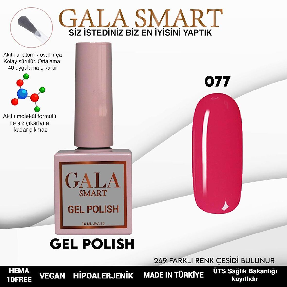 GALA SMART KLASİK SERİ KALICI OJE 077