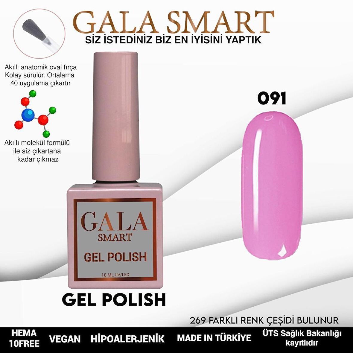GALA SMART KLASİK SERİ KALICI OJE 091