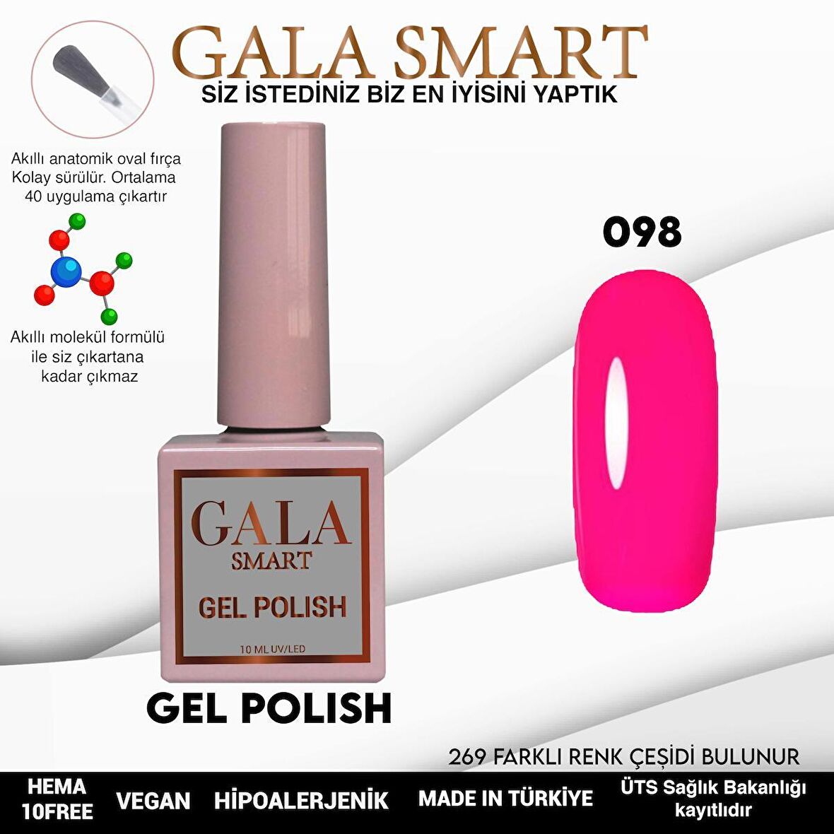 GALA SMART KLASİK SERİ KALICI OJE 098