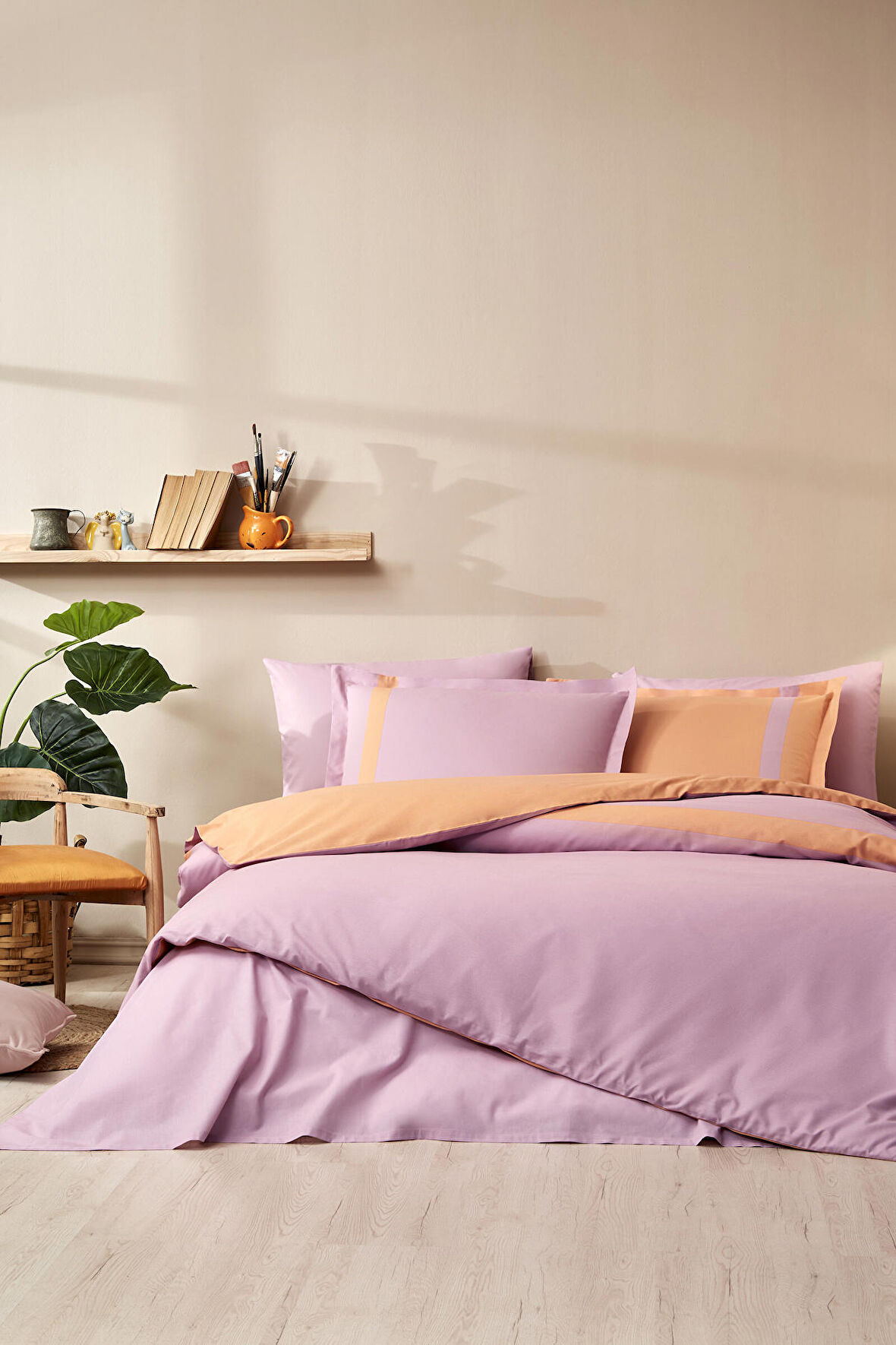 Özdilek Colour Stripe Çift Kişilik Nevresim Takımı Pembe