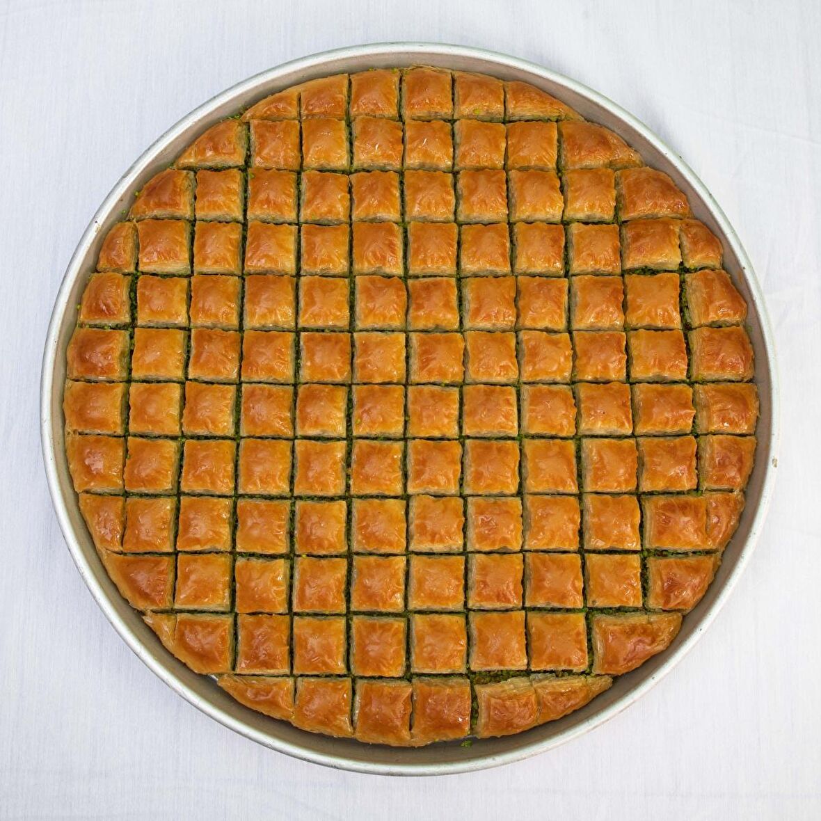 Fıstıklı Kuru Baklava 3,20 Kg Tepsi (75-80 Dilim+Tepsi Bedeli Dahildir)  