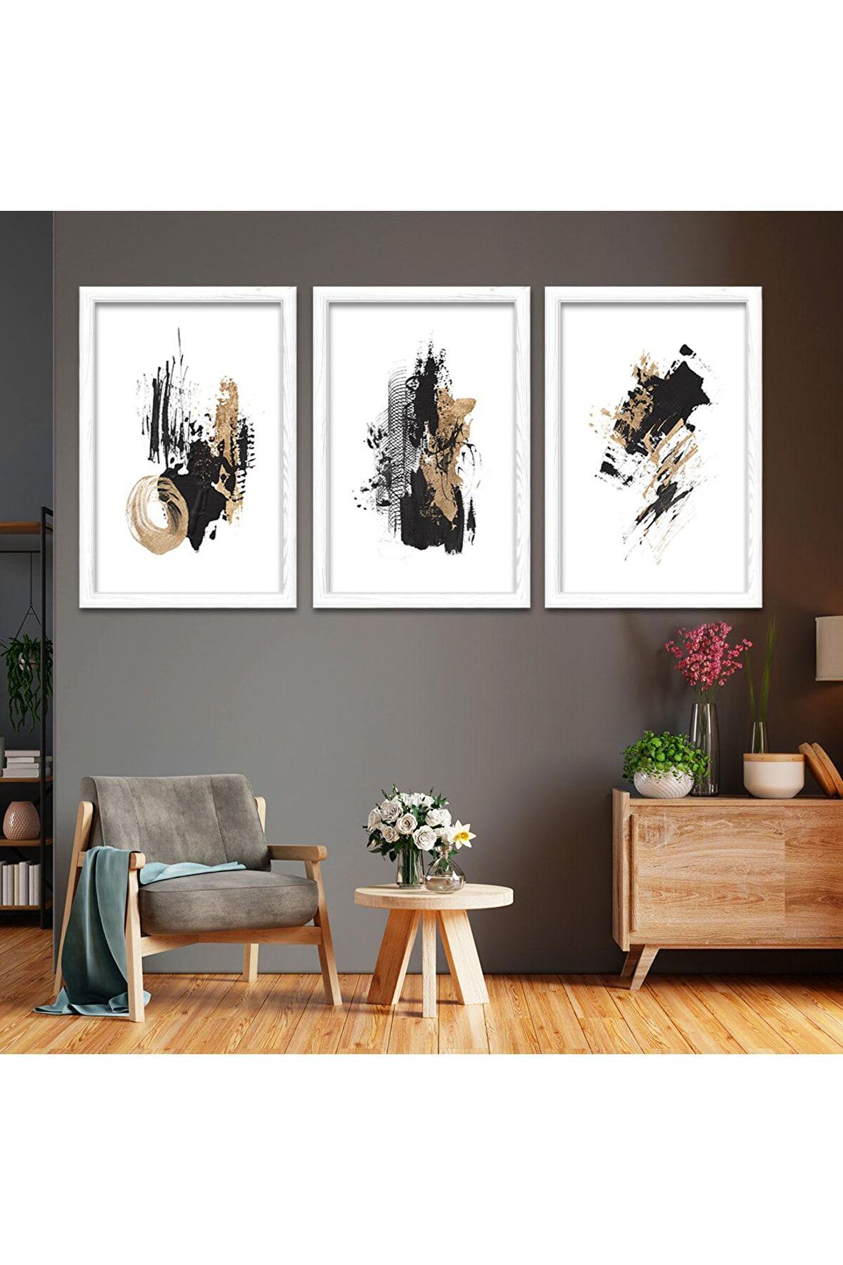 Zevahir 5 Parça Mdf Köprü Manzara Tablo Ve Mdf Saat Kombin