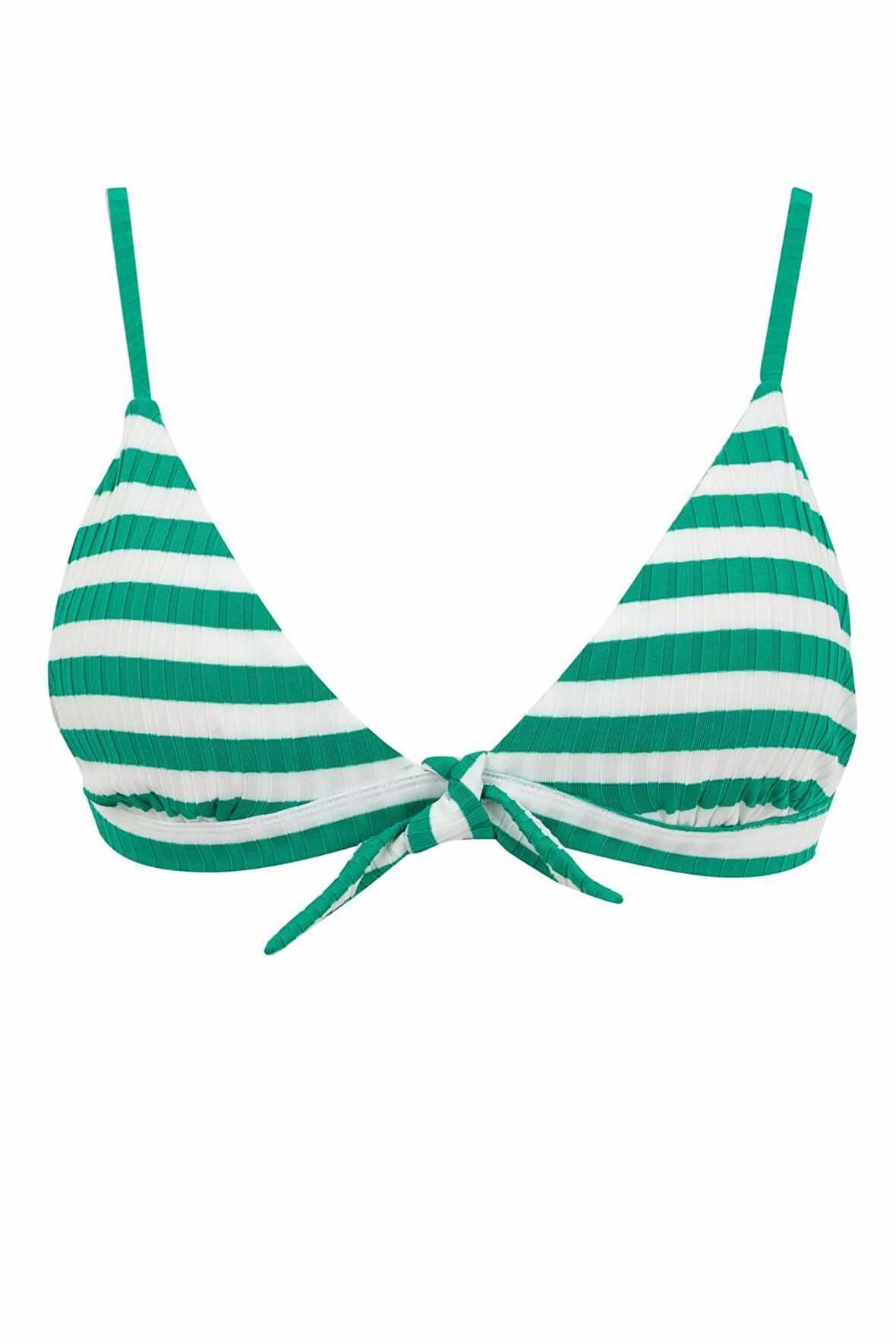 DeFacto Fall in Love Regular Fit Çizgili Ribana Bikini Üstü B0383AX23HSGN232
