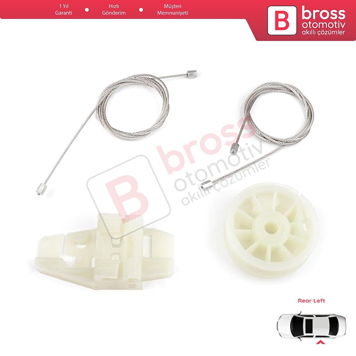 Renault Scenic MK2 2003-2009 4/5 Kapı 8200118856 İçin Elektrikli Arka Sol Kapı Cam Kriko Tamir Seti