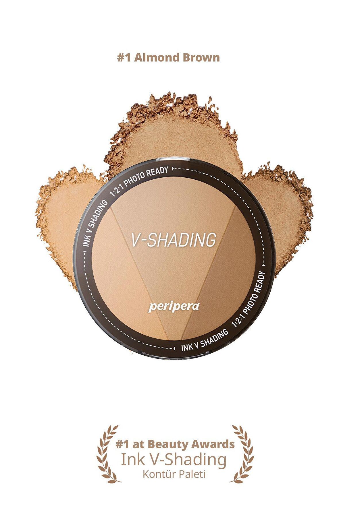 Sıcak ve Soğuk Tonlar ile Doğal Gölgeleme Sunan Kontür Peripera Ink V Shading (01 Almond Brown)