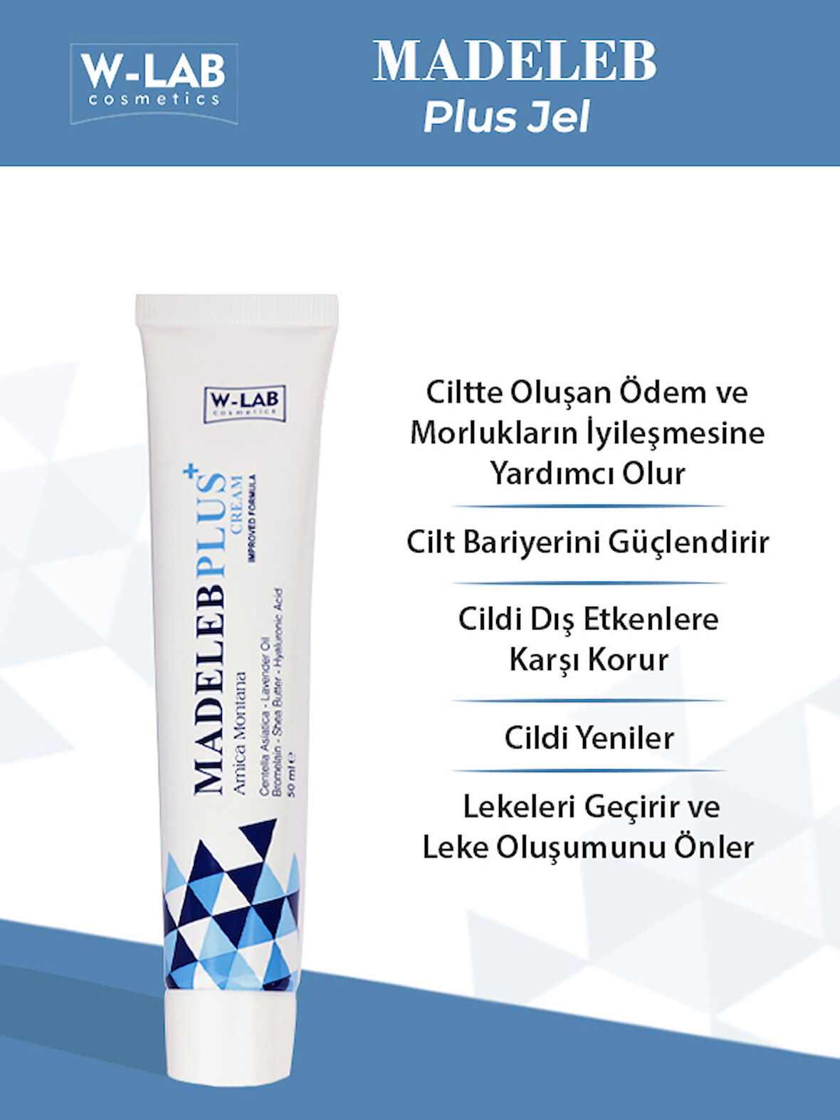 W Lab Kozmetik Madeleb Plus Krem 50 ML