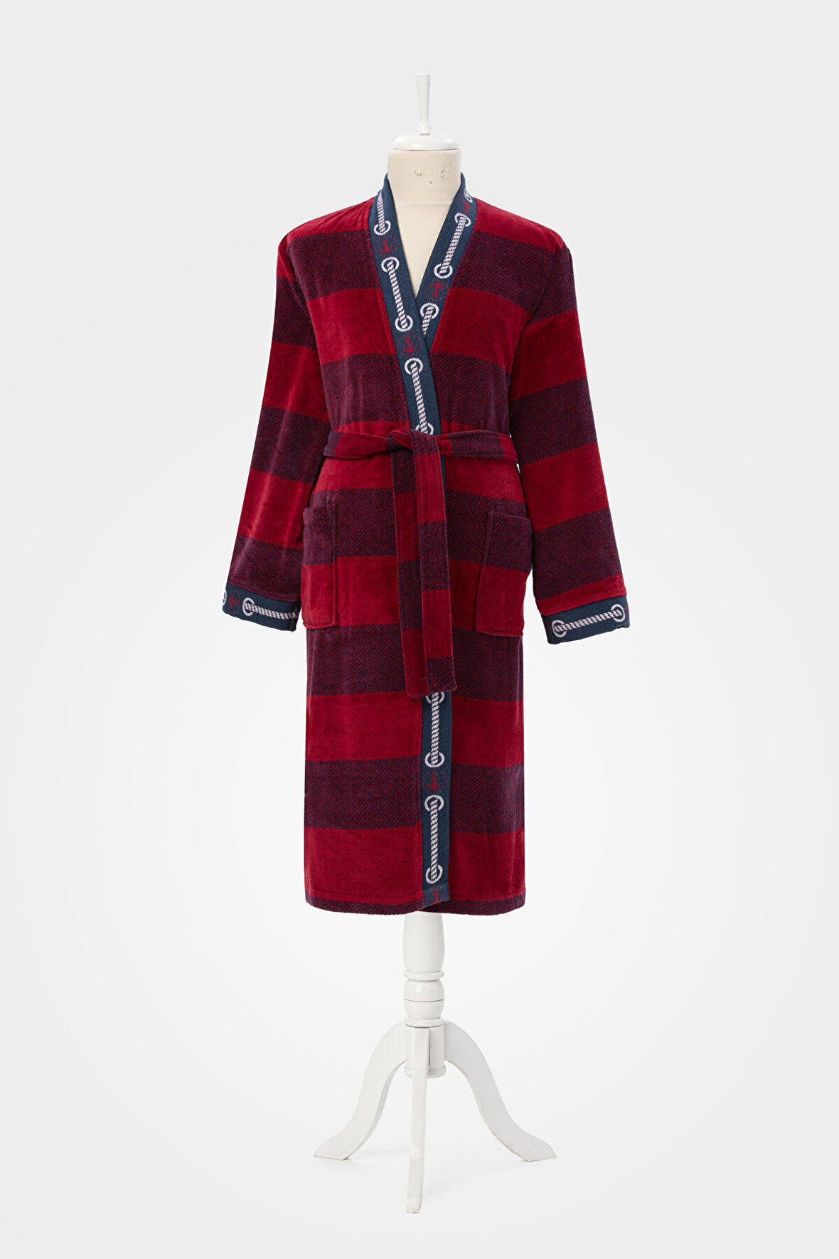 Özdilek Summer Heat Sailor Kadife Kimono Bornoz S/M Beden