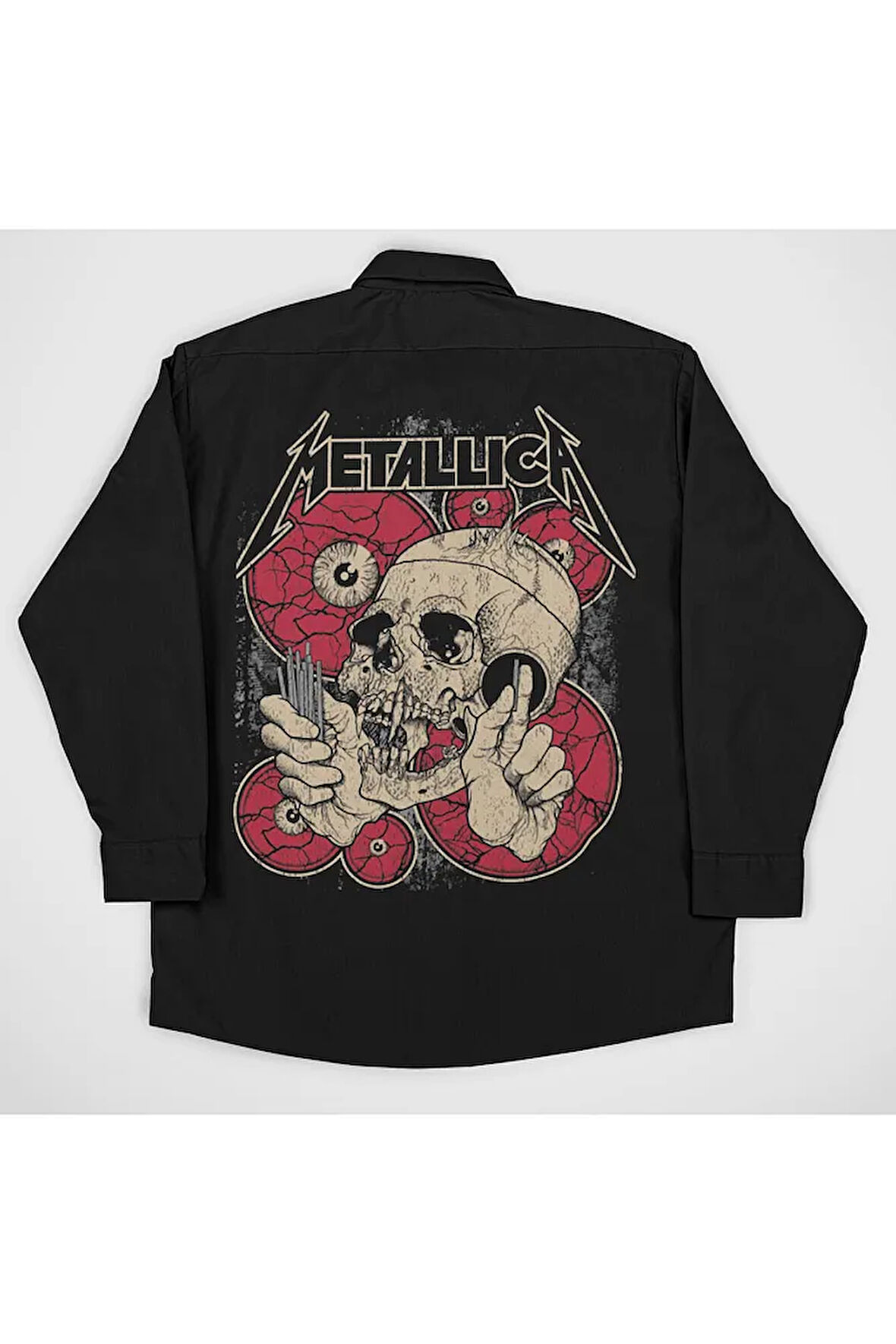 Metallica Baskılı Unisex Rock Metal Müzik Grubu Gömlek