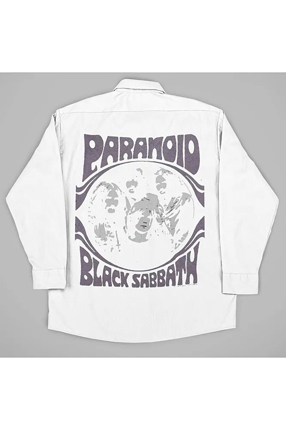 Paranoid Black Sabbath Müzik Grubu Baskılı Unisex Tasarım Gömlek