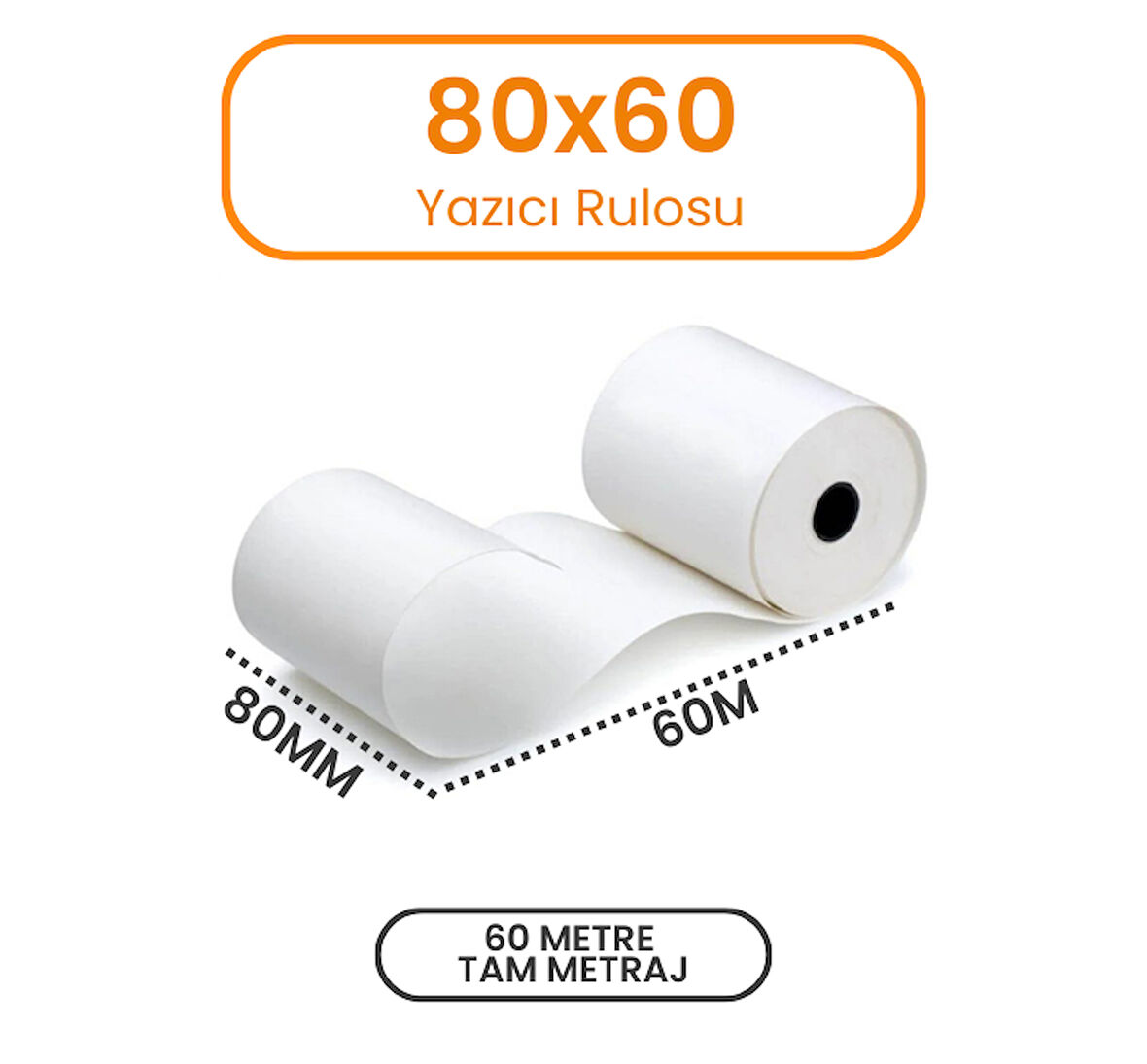 80*60 Termal Rulo Adisyon Yazarkasa Rulosu 10'lu Paket