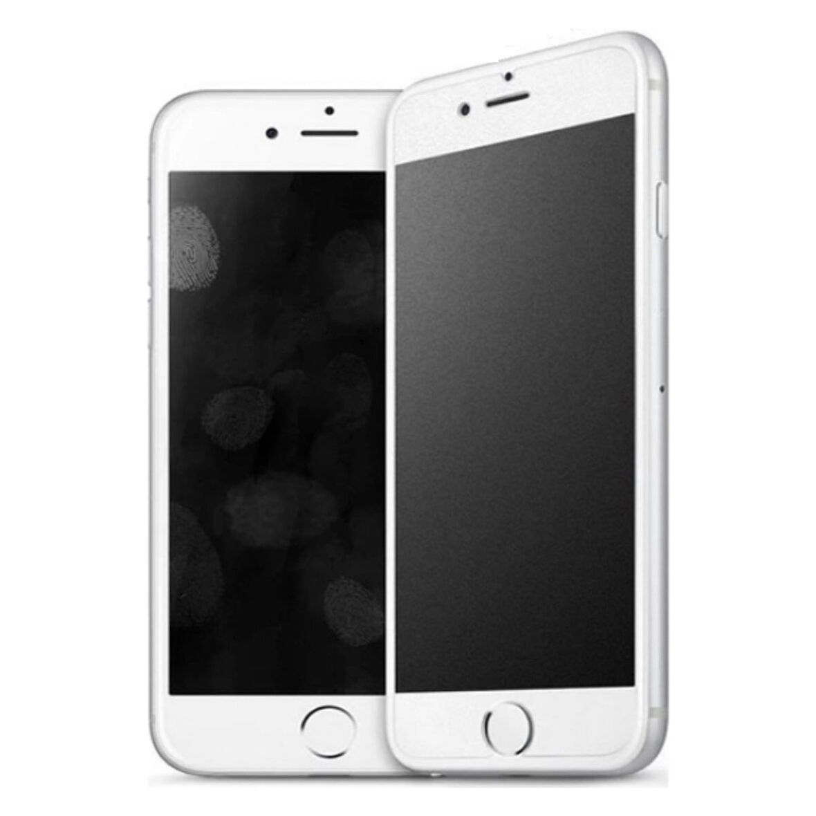 Apple iphone 7 Mat Hayalet Ekran Gizli Privacy Tam Kaplayan Kırılmaz Cam Seramik Nano Ekran Koruyucu Beyaz
