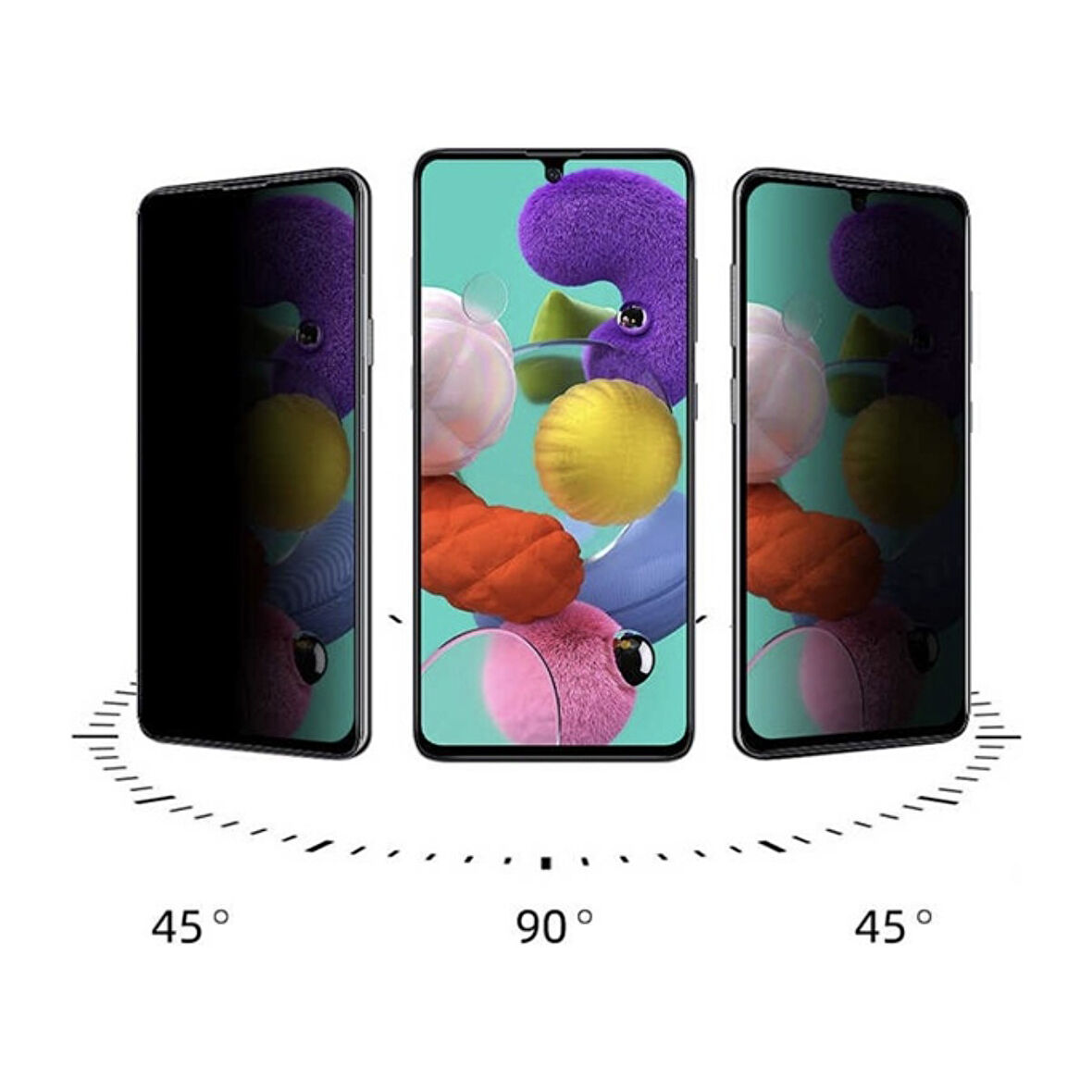Samsung M31S Mat Hayalet Ekran Gizli Privacy Tam Kaplayan Kırılmaz Cam Seramik Nano Ekran Koruyucu
