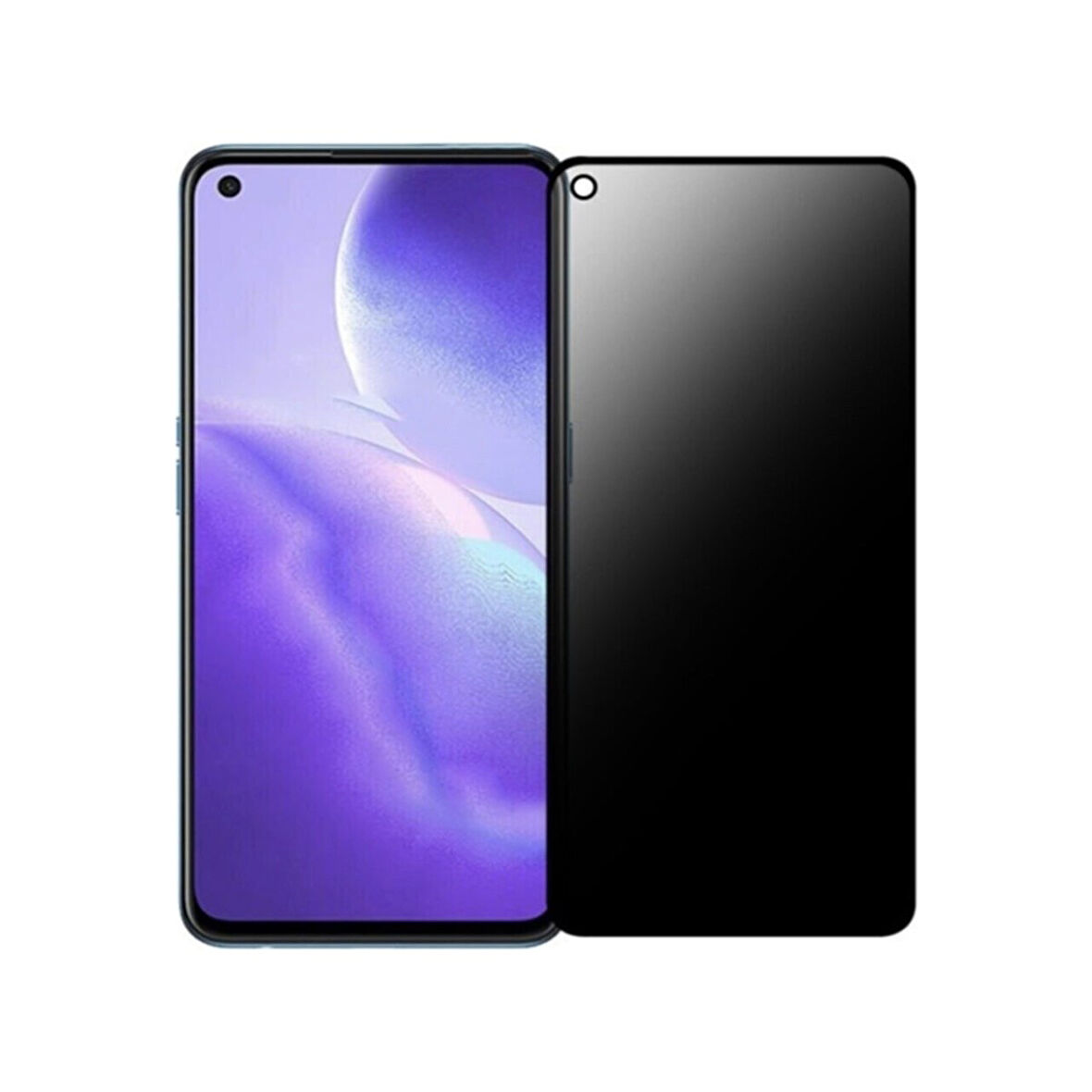 Oppo Reno 6 Mat Hayalet Ekran Gizli Privacy Tam Kaplayan Kırılmaz Cam Seramik Nano Ekran Koruyucu