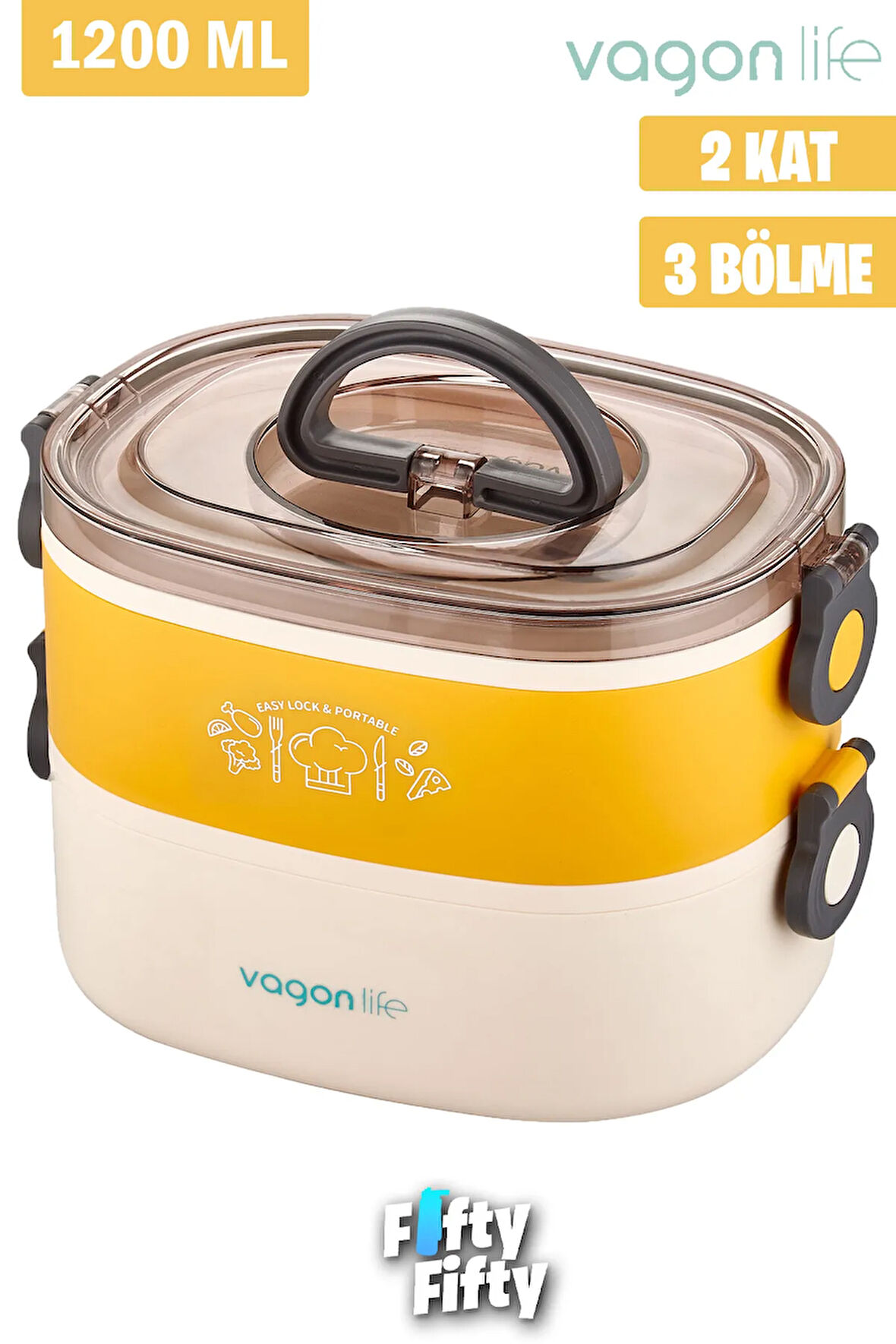 Bento Lunch Box Ofis-okul Için Yeni Nesil Sefer Tası -çorba Kaseli Model-paslanmaz Çelik