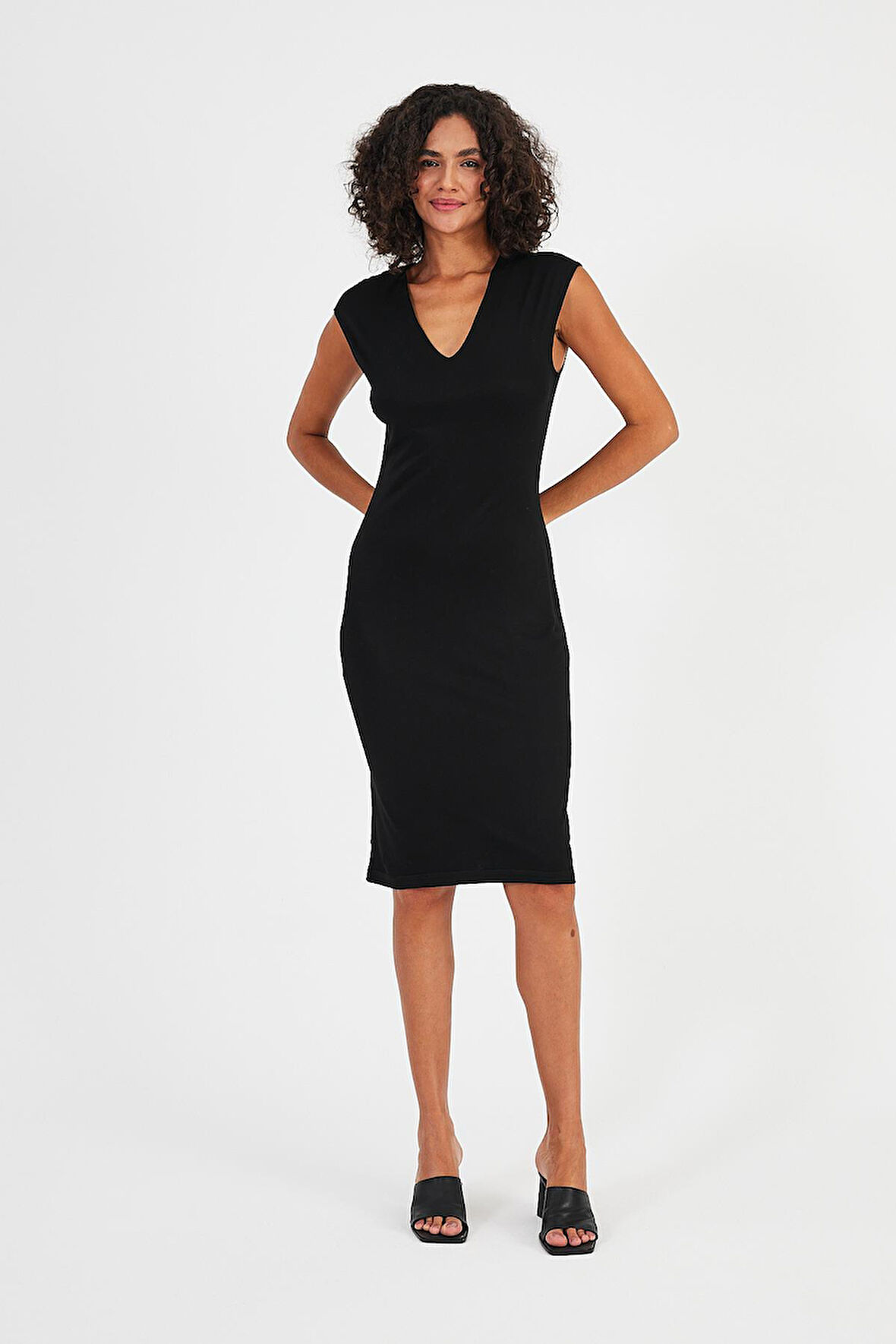 ALEXANDERGARDI V YAKA KALEM ELBİSE (B23-008102)