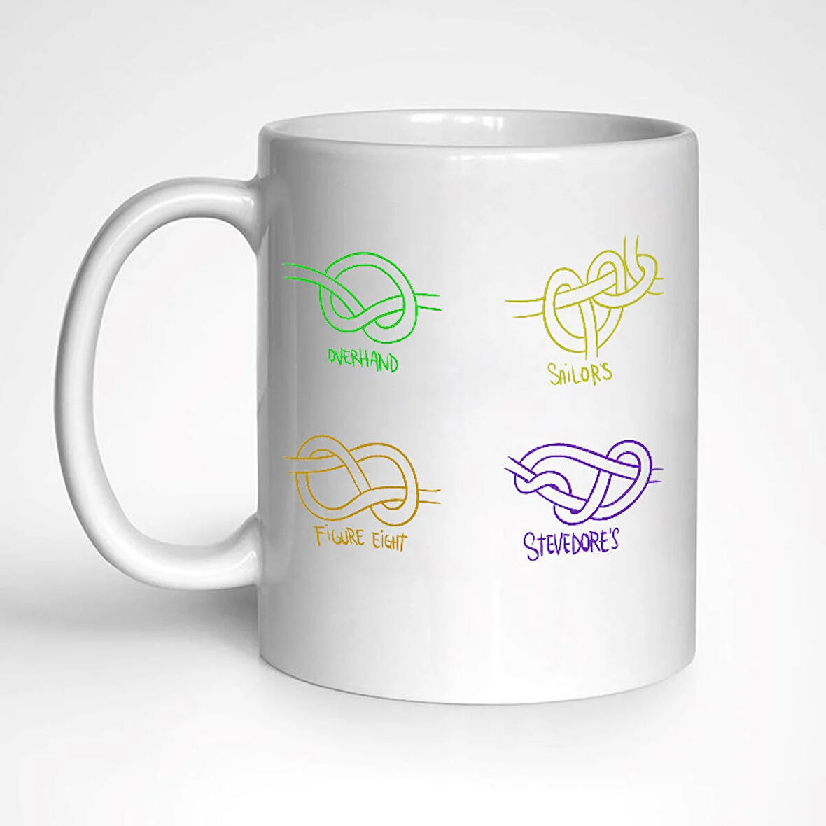 Gemici Düğümü Temalı Kupa Bardak # Mug, Hediyelik, Marin, Deniz, Tekne