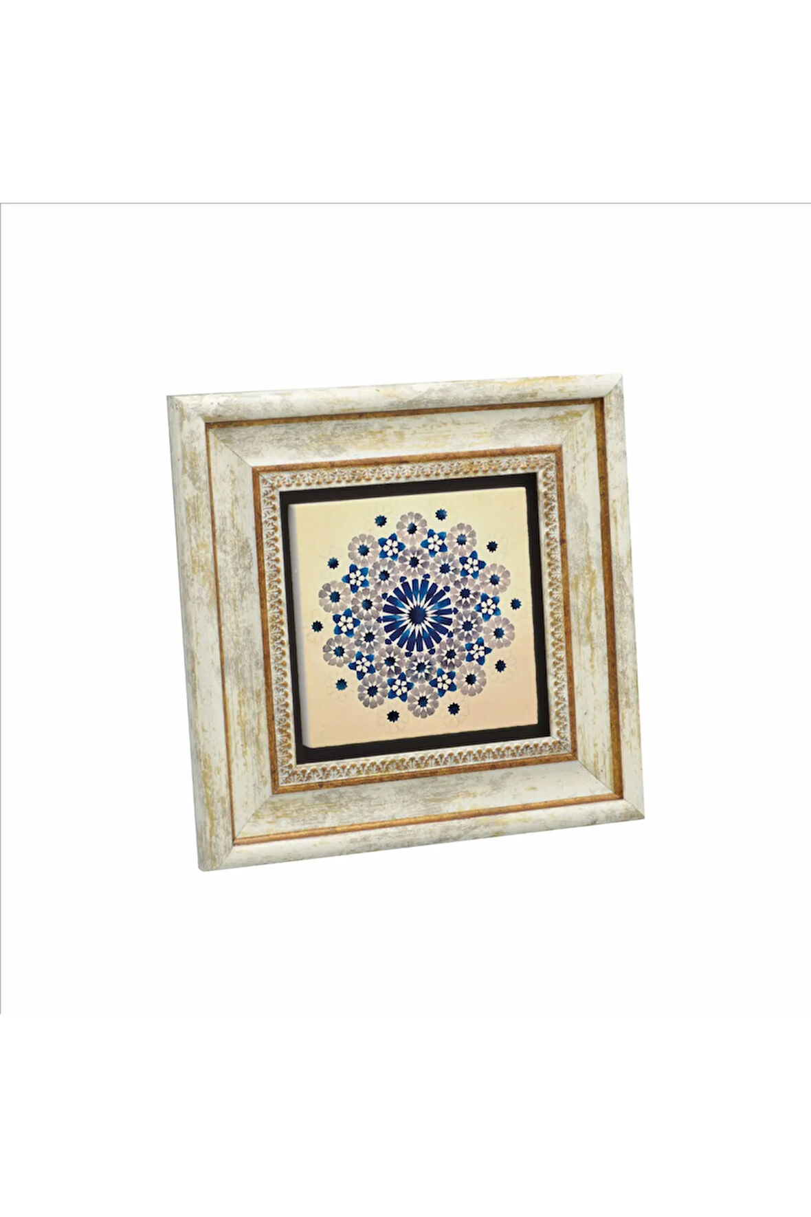 Geometrik Desen Baskılı Taş Tablo 20x20
