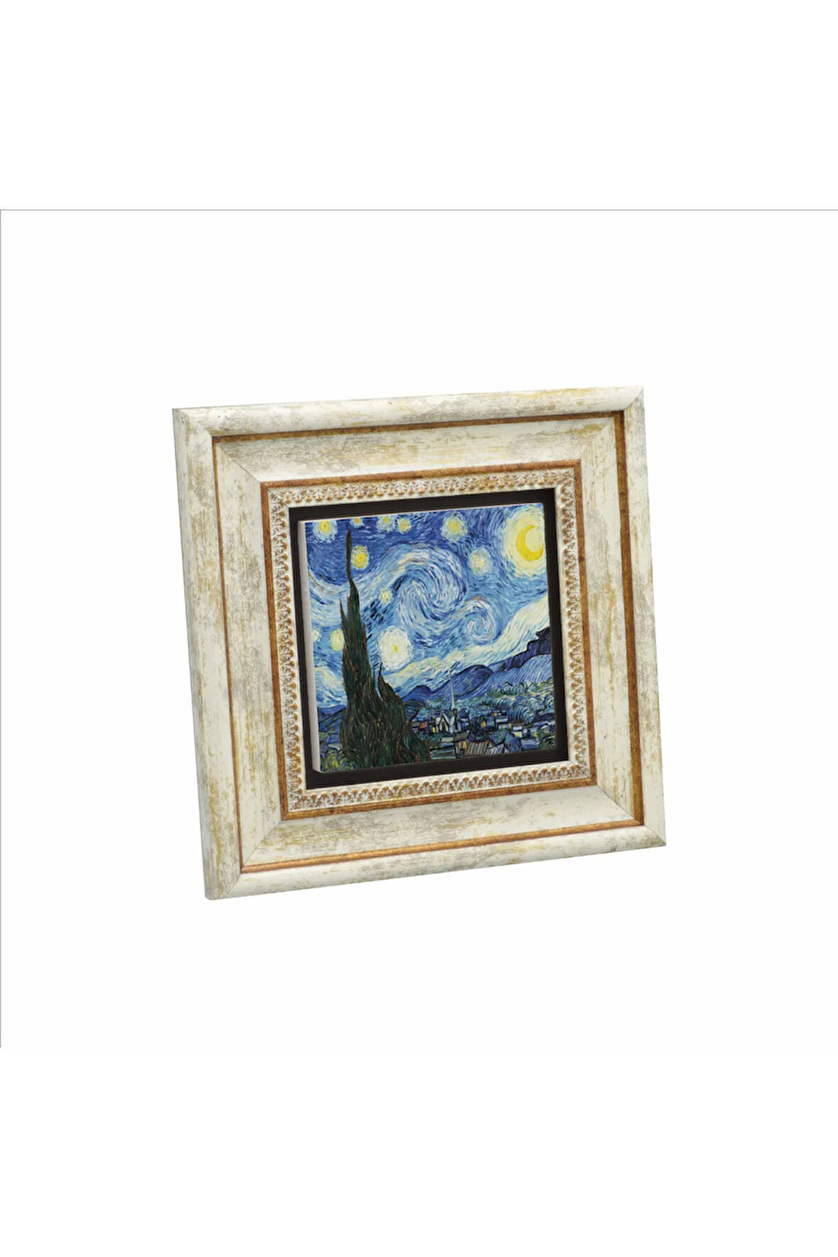 Yıldızlı Gece (Vincent Van Gogh, 1889) Baskılı Taş Tablo 20x20
