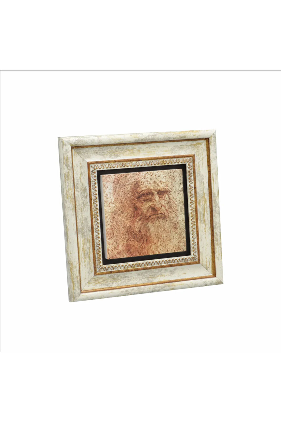 Otoportre (Leonardo Da Vinci, 1512) Baskılı Taş Tablo 20x20