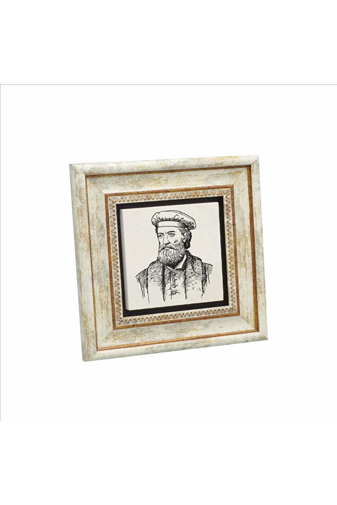 İtalyan Kaşif?Marco Polo Baskılı Taş Tablo 20x20
