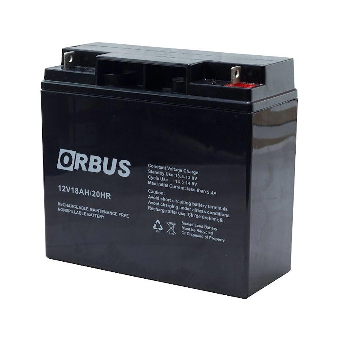 ORBUS 12 V 18 Ah 180*76*167 mm KURU AKÜ 6 Ay Garantili