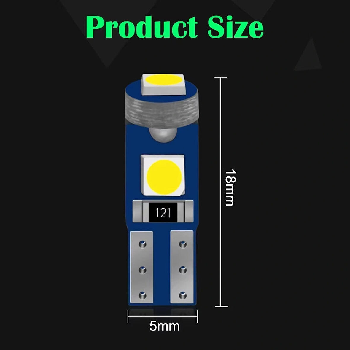 T5 Led Ampul 5 Adet (MAVİ)