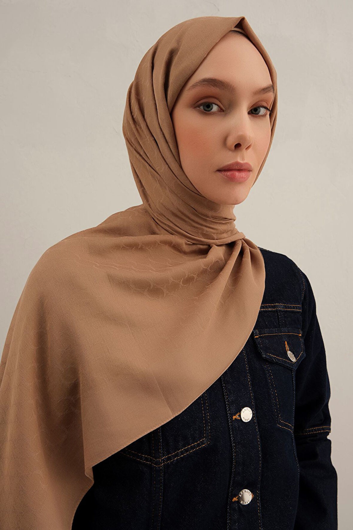 Vizon  Lİnk Desen Bambu Cotton Şal    12