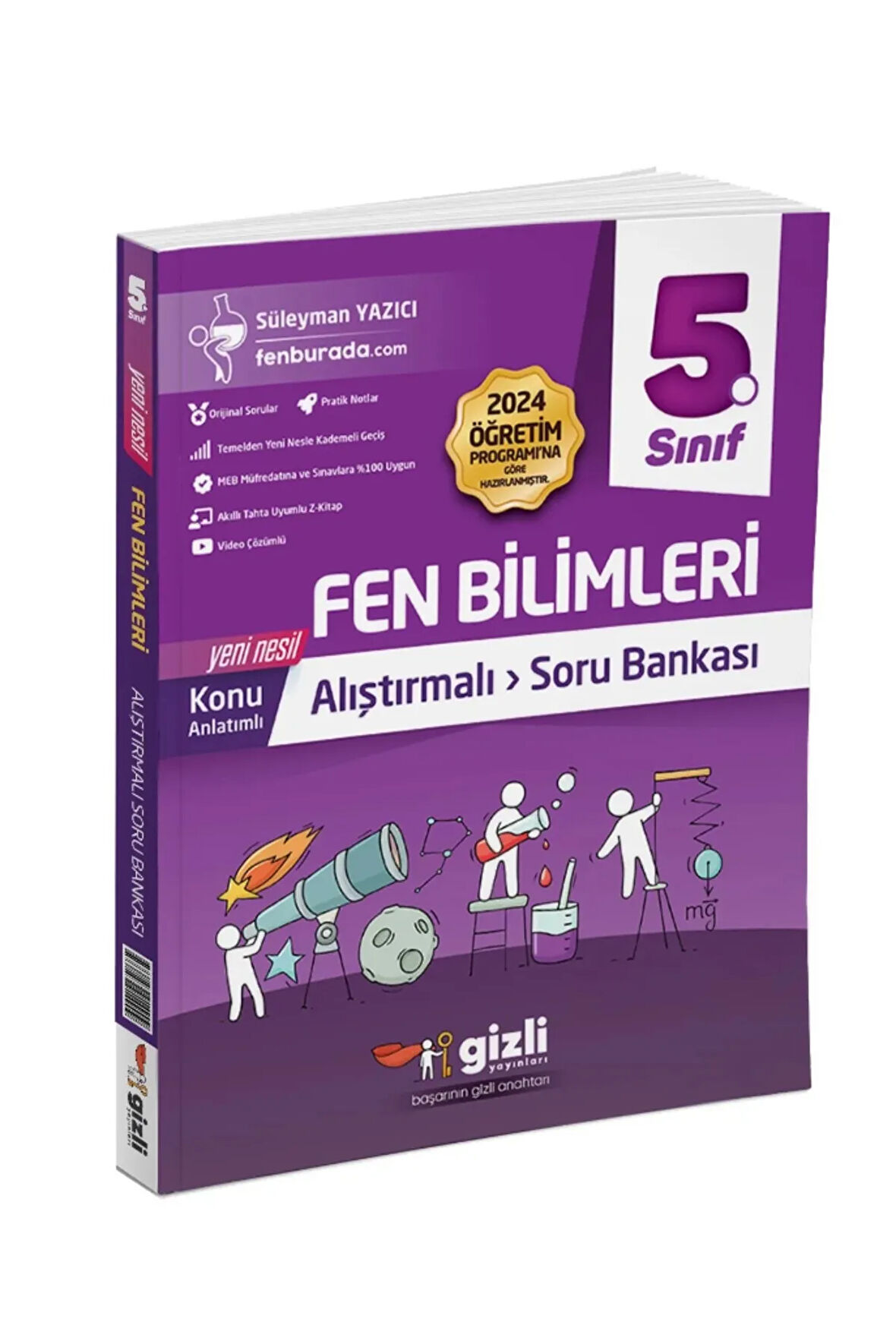 GİZLİ YAYINLARI 5. SINIF FEN BİLİMLERİ ALIŞTIRMALI ETKİNLİKLİ SORU BANKASI YENİ MÜFREDAT