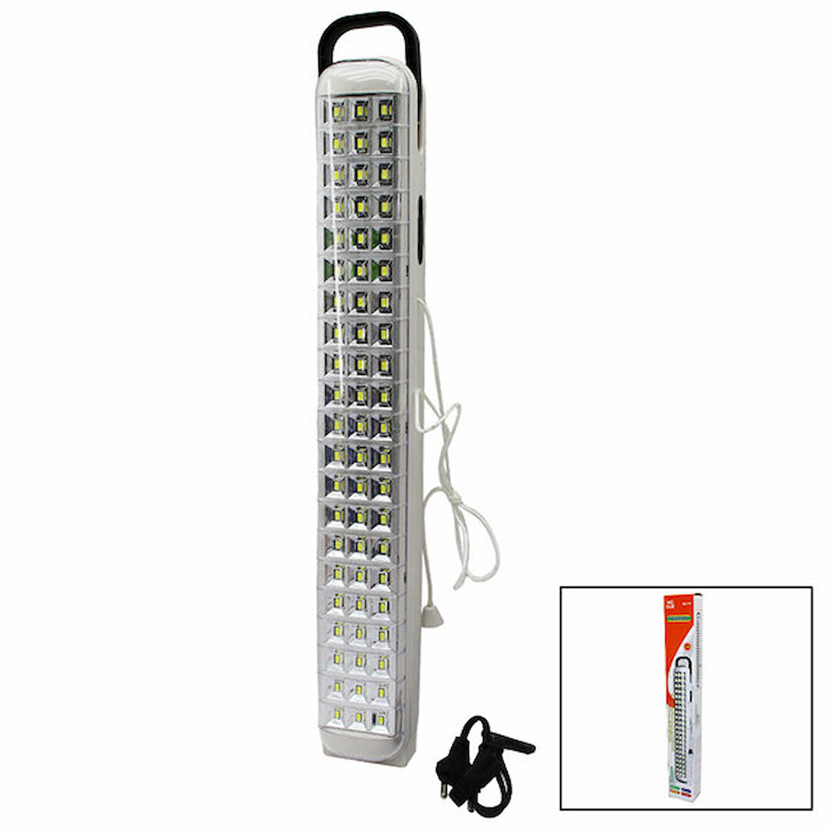 63SMD LED LAMBA IŞILDAK FENER FİŞ ŞARJLI & İPLİ AÇ KAPA & KULPLU