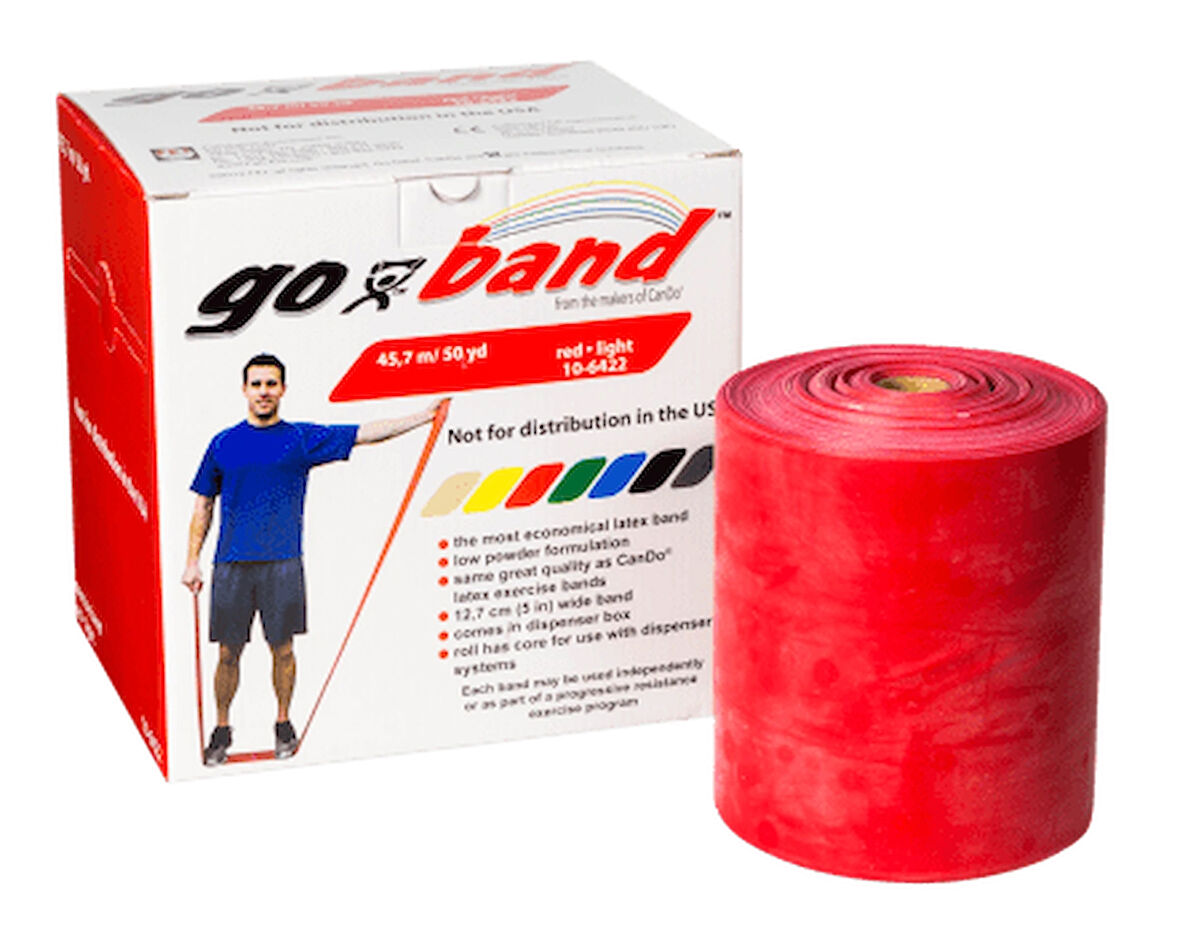 CanDo Go-Band Direnç Egzersiz Bandı Kırmızı ( lıght) 45.7 mt -10-6422