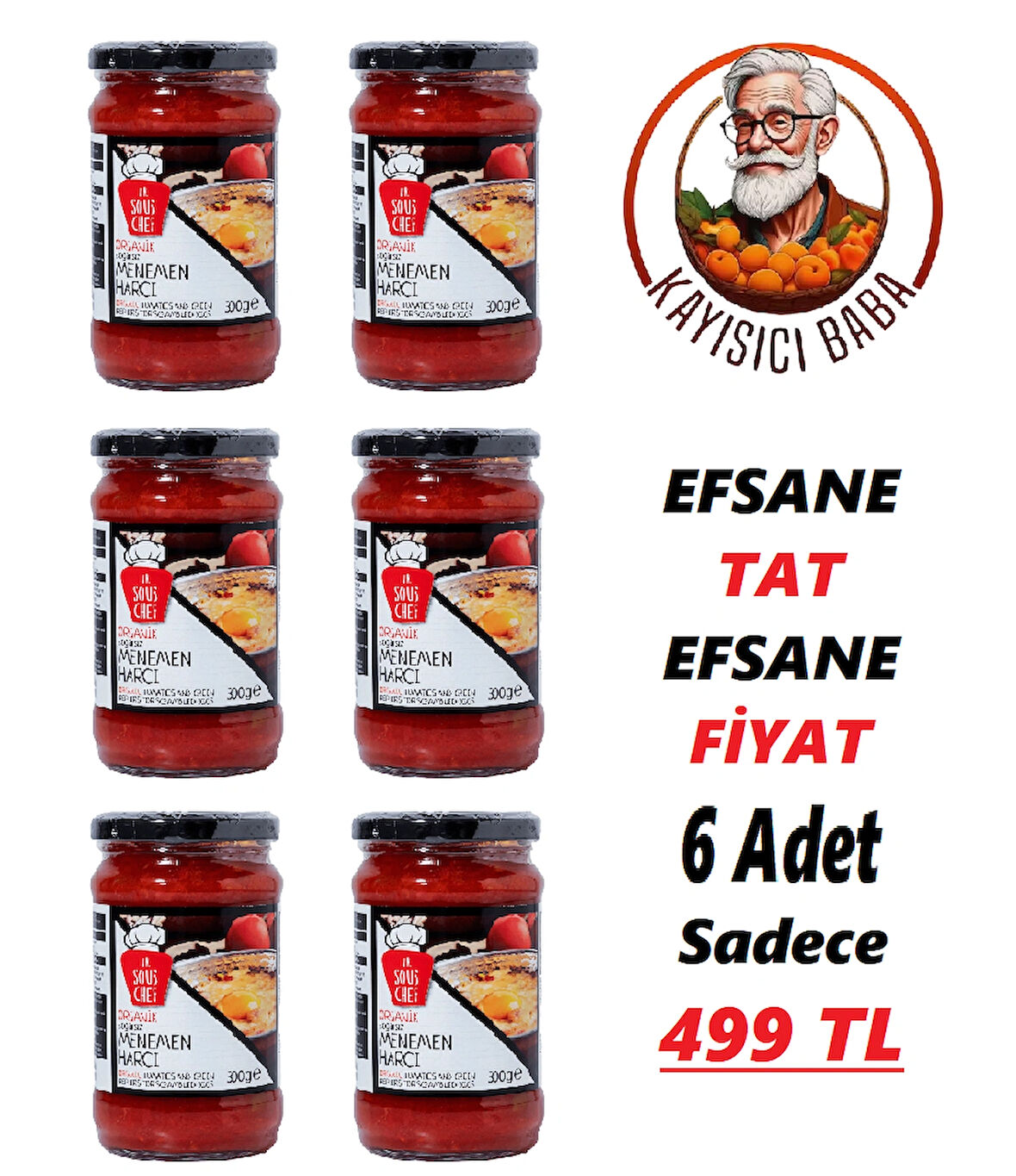 Menemen Harcı (Organik-Soğansız) 300 gr. X 6 ADET