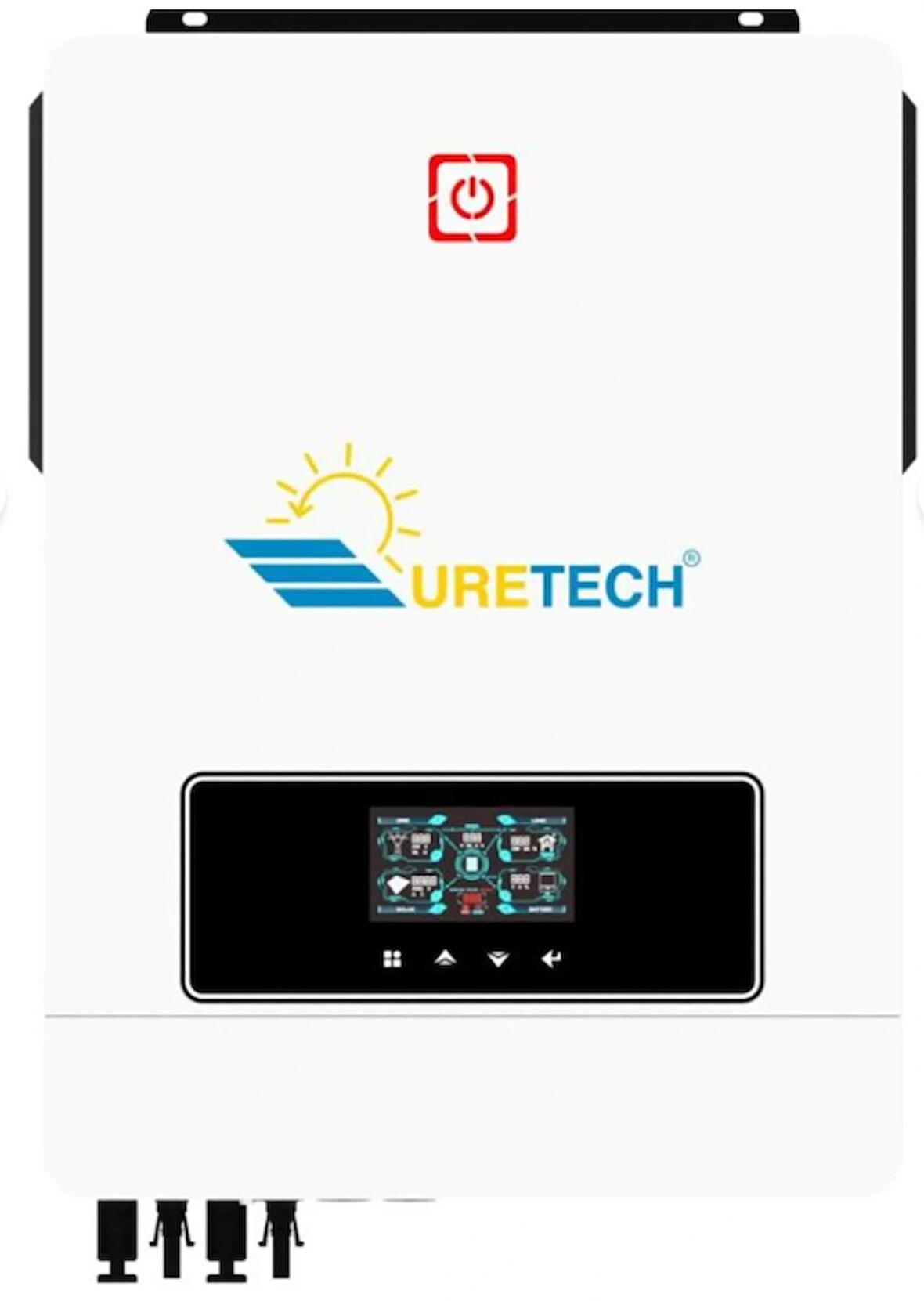 URETECH 10.2kva 10.2kw 10200 Watt Tam Sinüs Akıllı Mppt 160a (55-450VDC) Inverter 48vdc-220vac 11kw