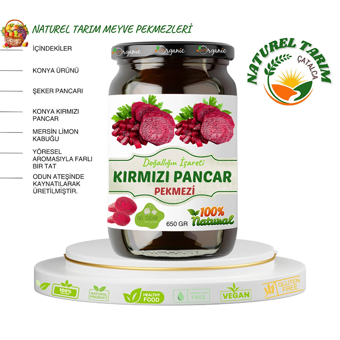 NATUREL PANCAR PEKMEZİ ( ŞEKER İLAVESİZ )