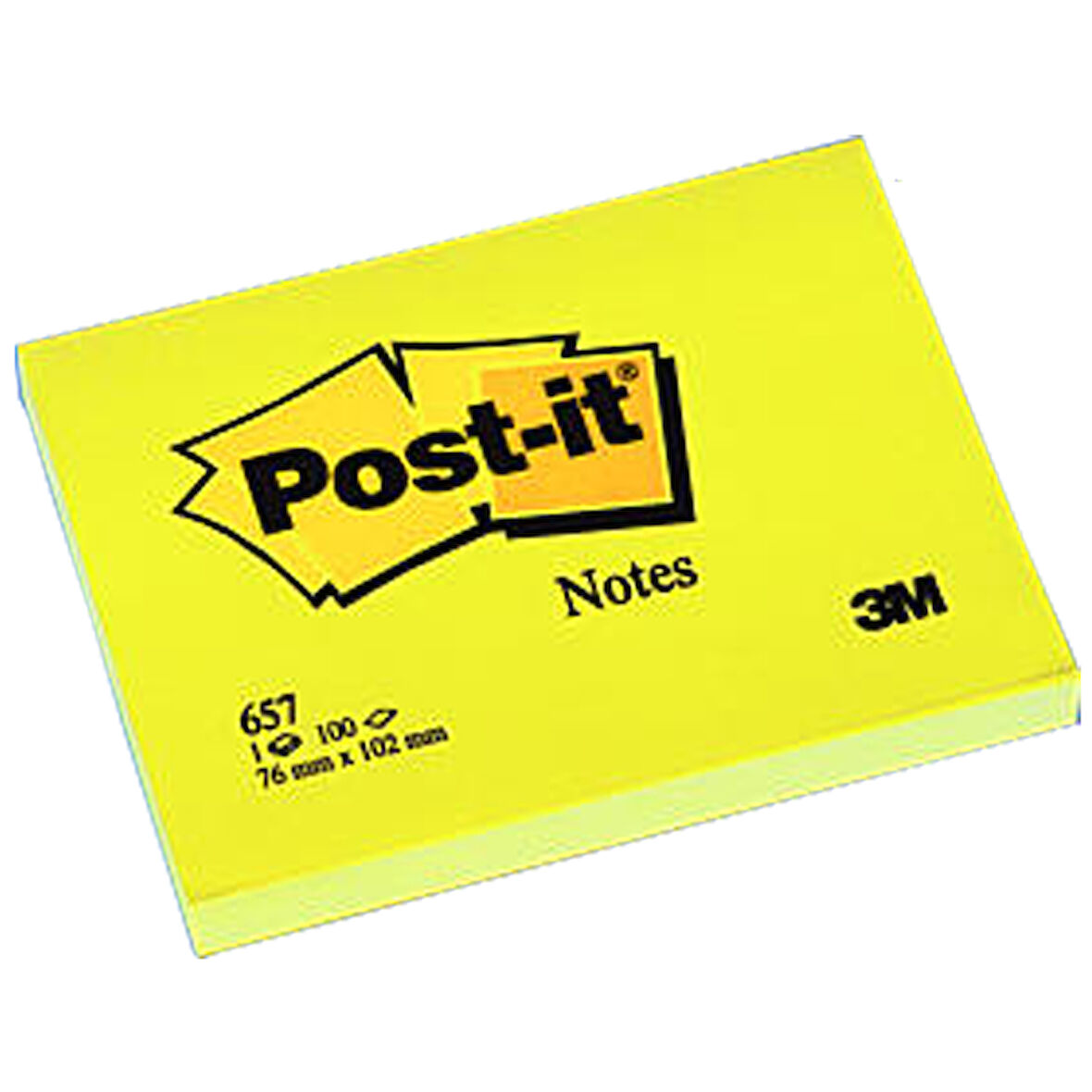 Post-it Yapışkanlı Not Kağıdı  (12 li)  100 YP 76x102 Sarı 657