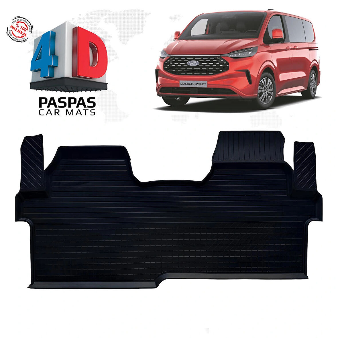 Ford Tourneo Custom 4D Havuzlu Paspas 2025 Model ve Sonrası