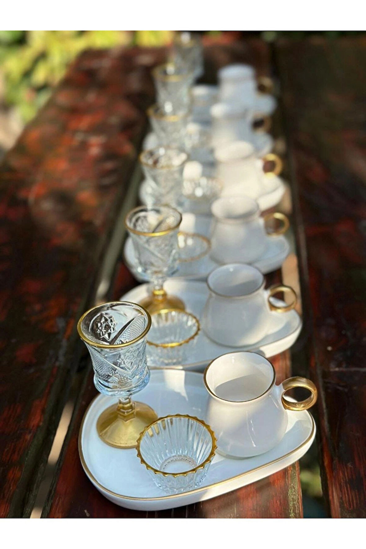 6 Kişilik Damla 24 parça Kahve Sunum Seti